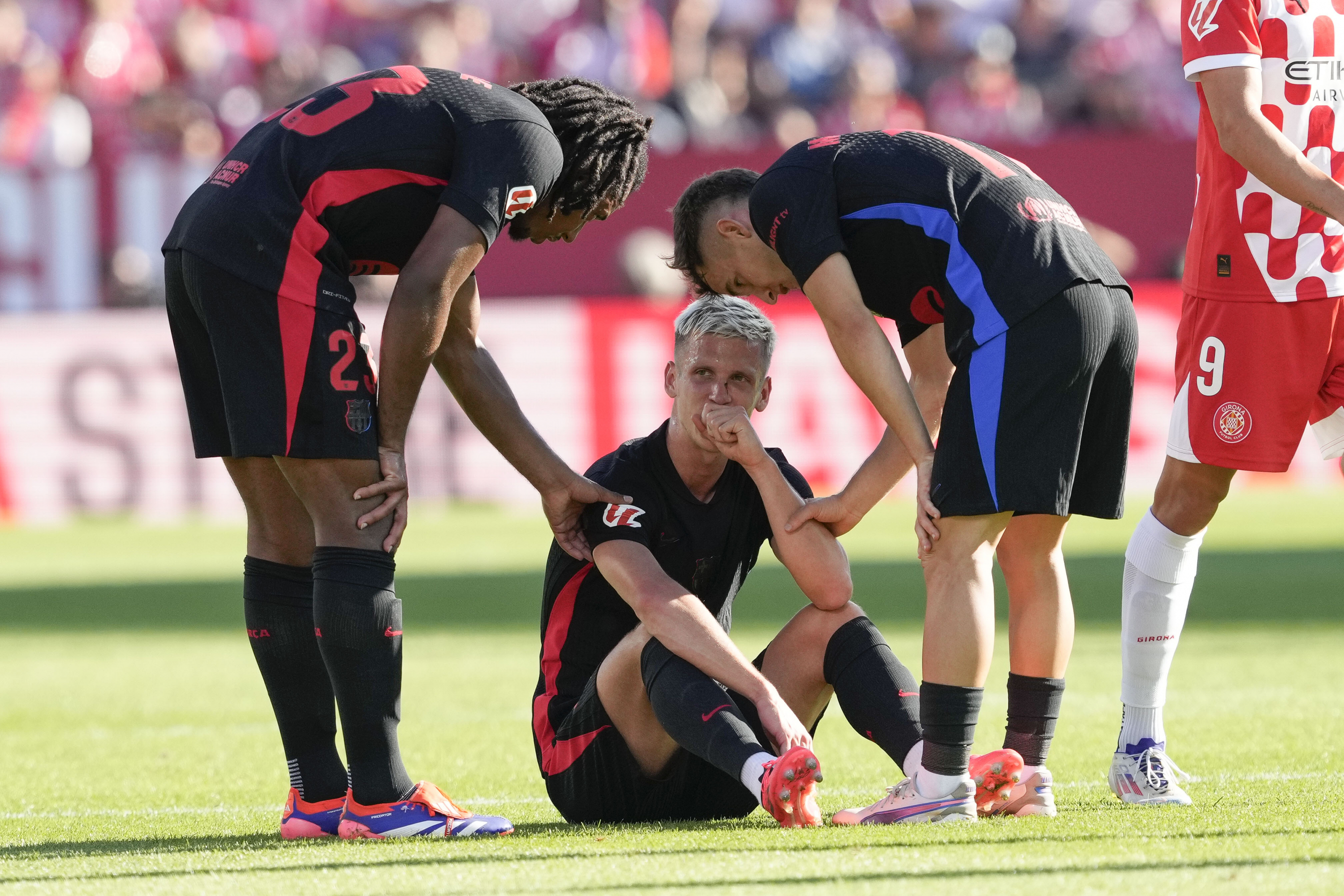 Dani Olmo, pada hari cederanya di Girona.