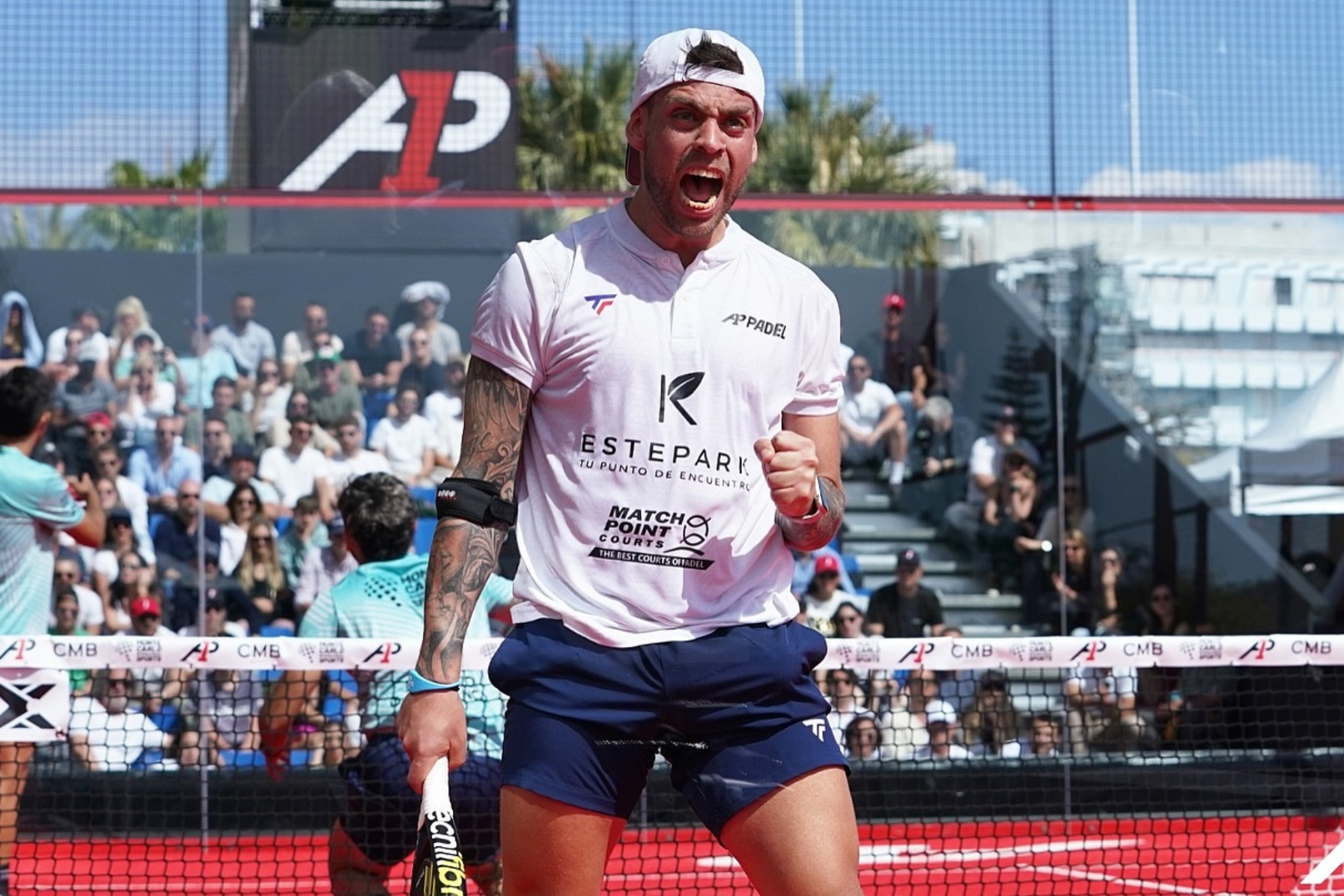 Gonza Alfonso celebrando un punto.