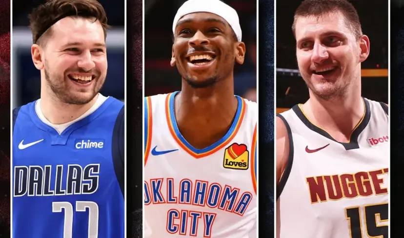 Doncic, Gilgeous-Alexander e Jokic, os três finalistas do MVP de 2024.