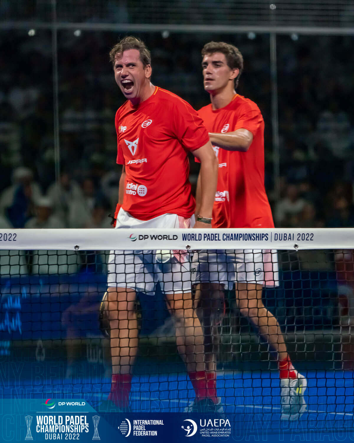 Paquito y Lebrón celebrando su victoria en la final del Mundial de 2022.