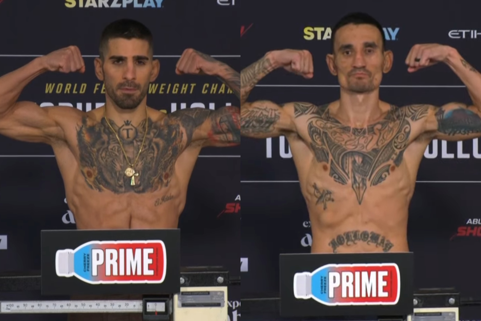 Ilya Topuria and Max Holloway provide weight.