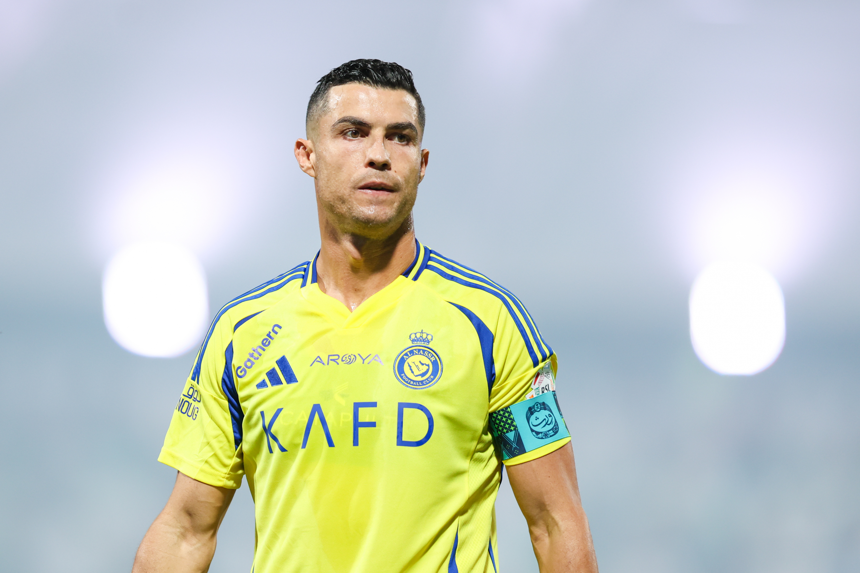 Cristiano durante un partido con Al Nassr.