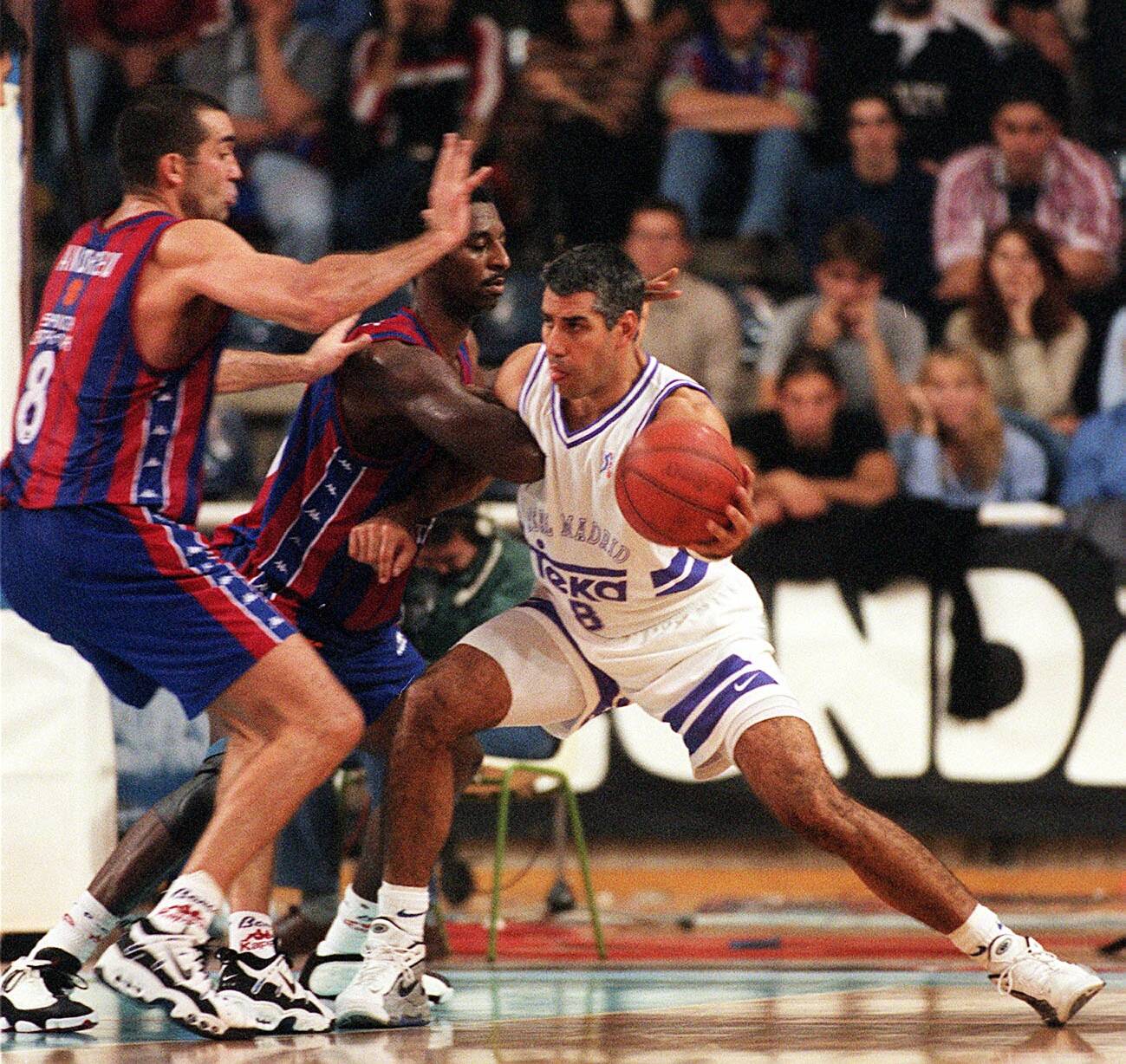 Jerrod Mustaf jugando con el Barcelona en la Liga ACB