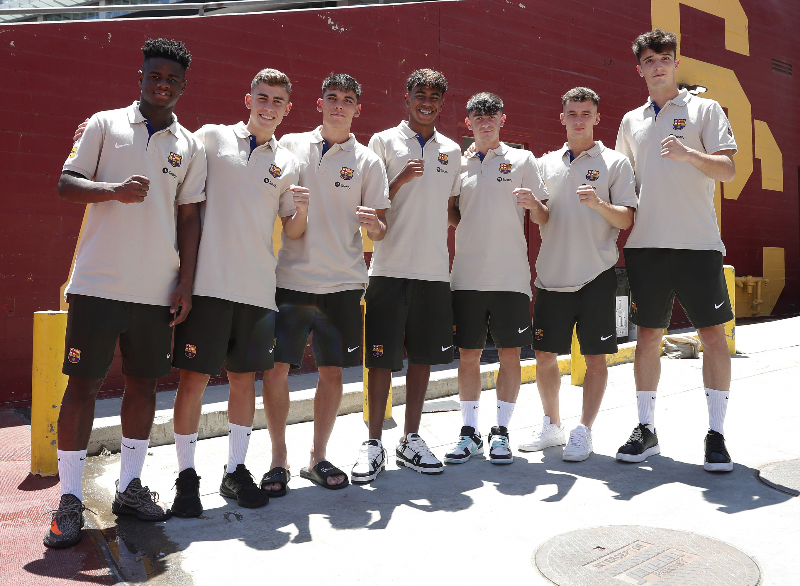 Barça youth players during pre-season in the USA.