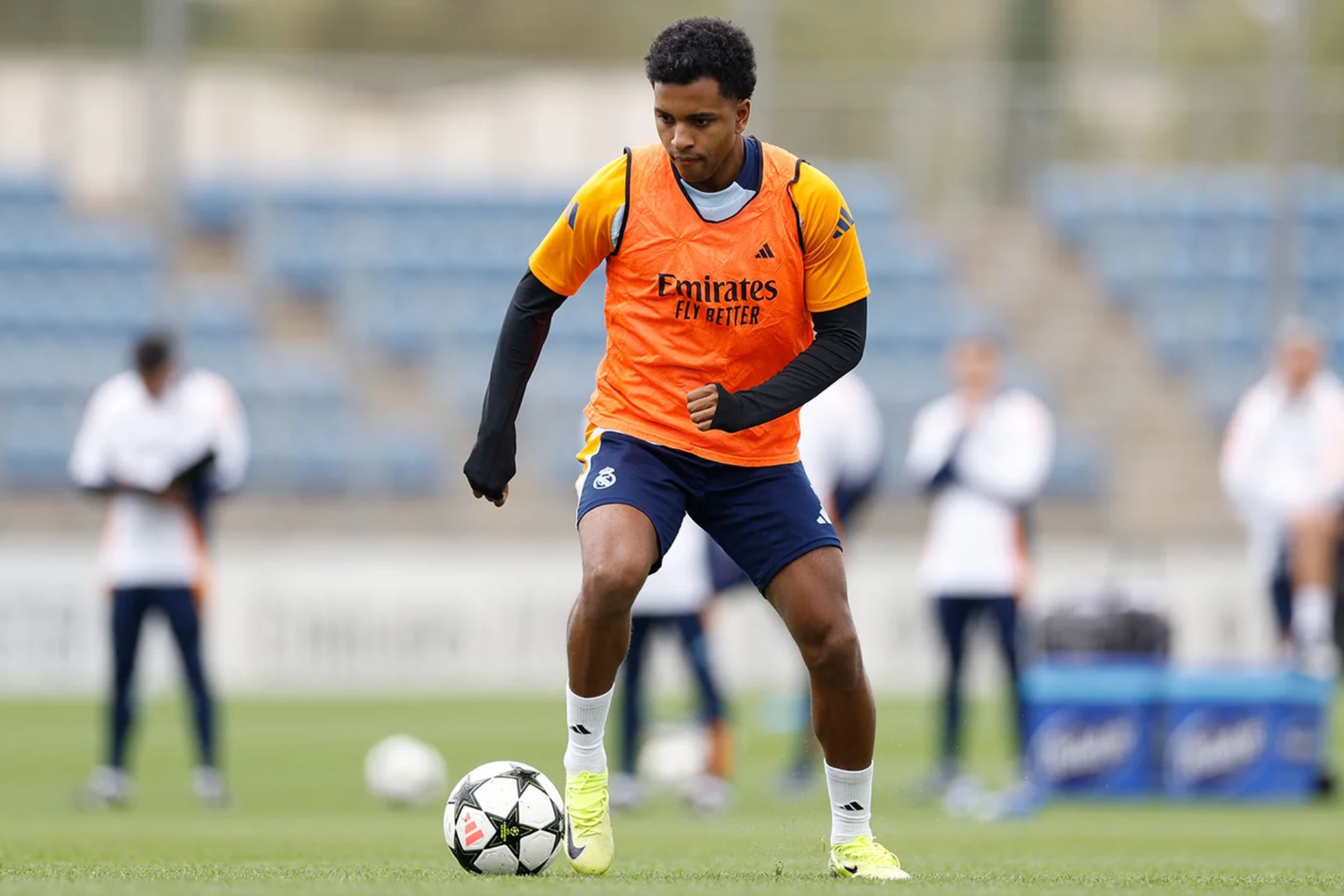 Rodrygo in today's training in Valdebebas