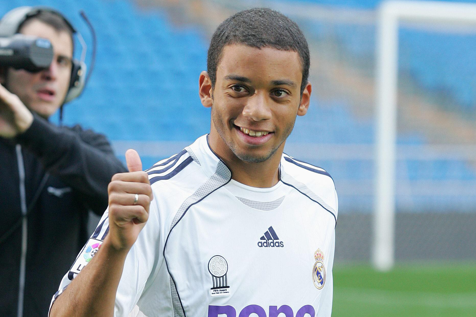 Marcelo el día de su presentación en el Santiago Bernabéu