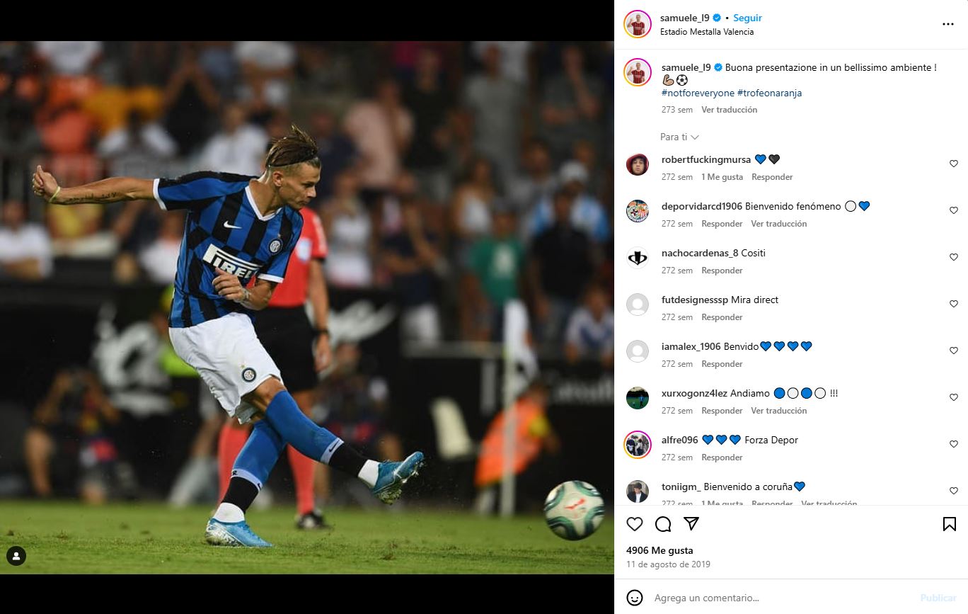 Samuele Longo, con l'Inter