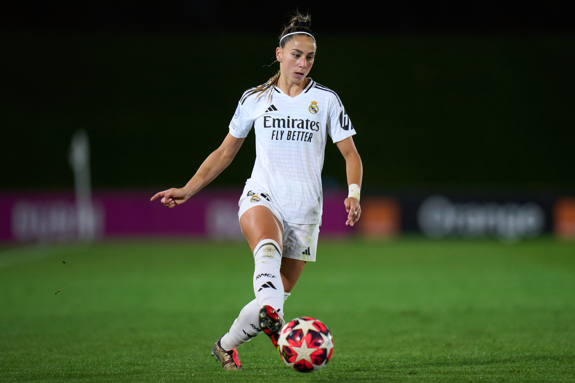 Athenea del Castillo, durante un partido del Real Madrid esta temporada