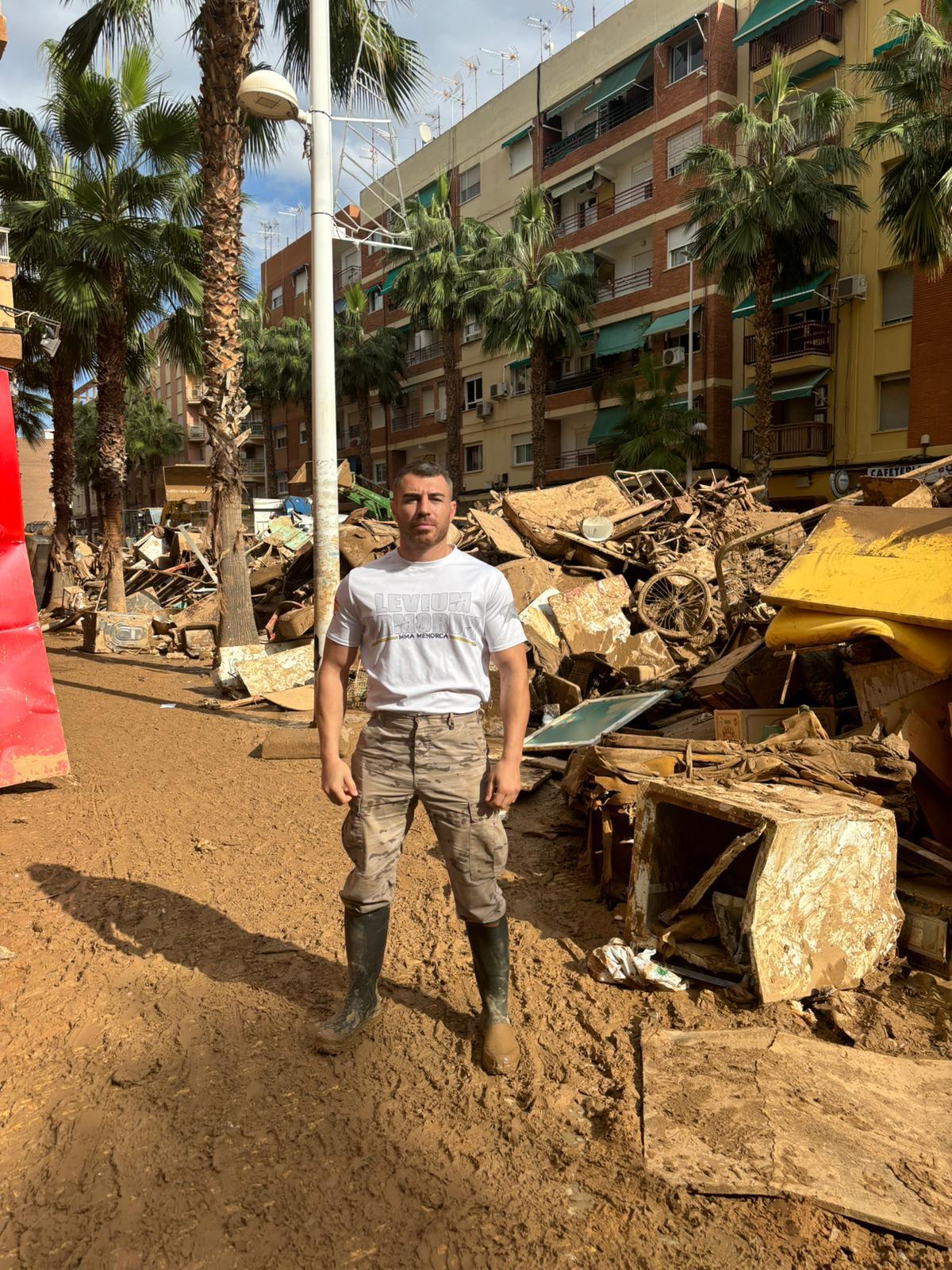 Ignacio Capella en la zona afectada por la DANA.