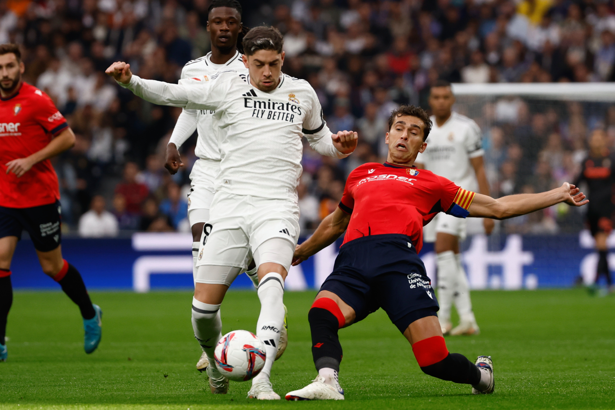 Valverde durante el encuentro ante el Osasuna