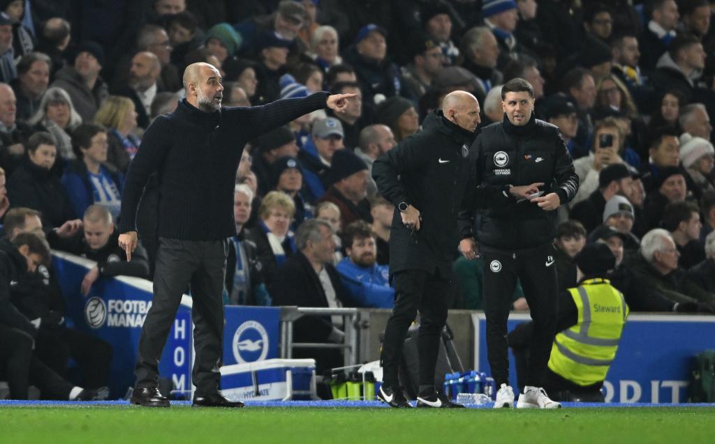 Pep Guardiola, tillsammans med Fabian Hürzeler.