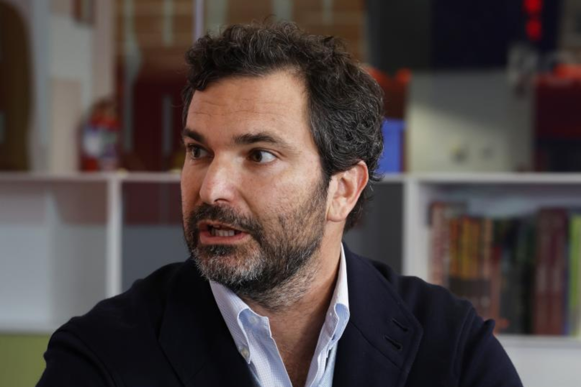 Enrique Buenaventura, during the interview at MARCA.