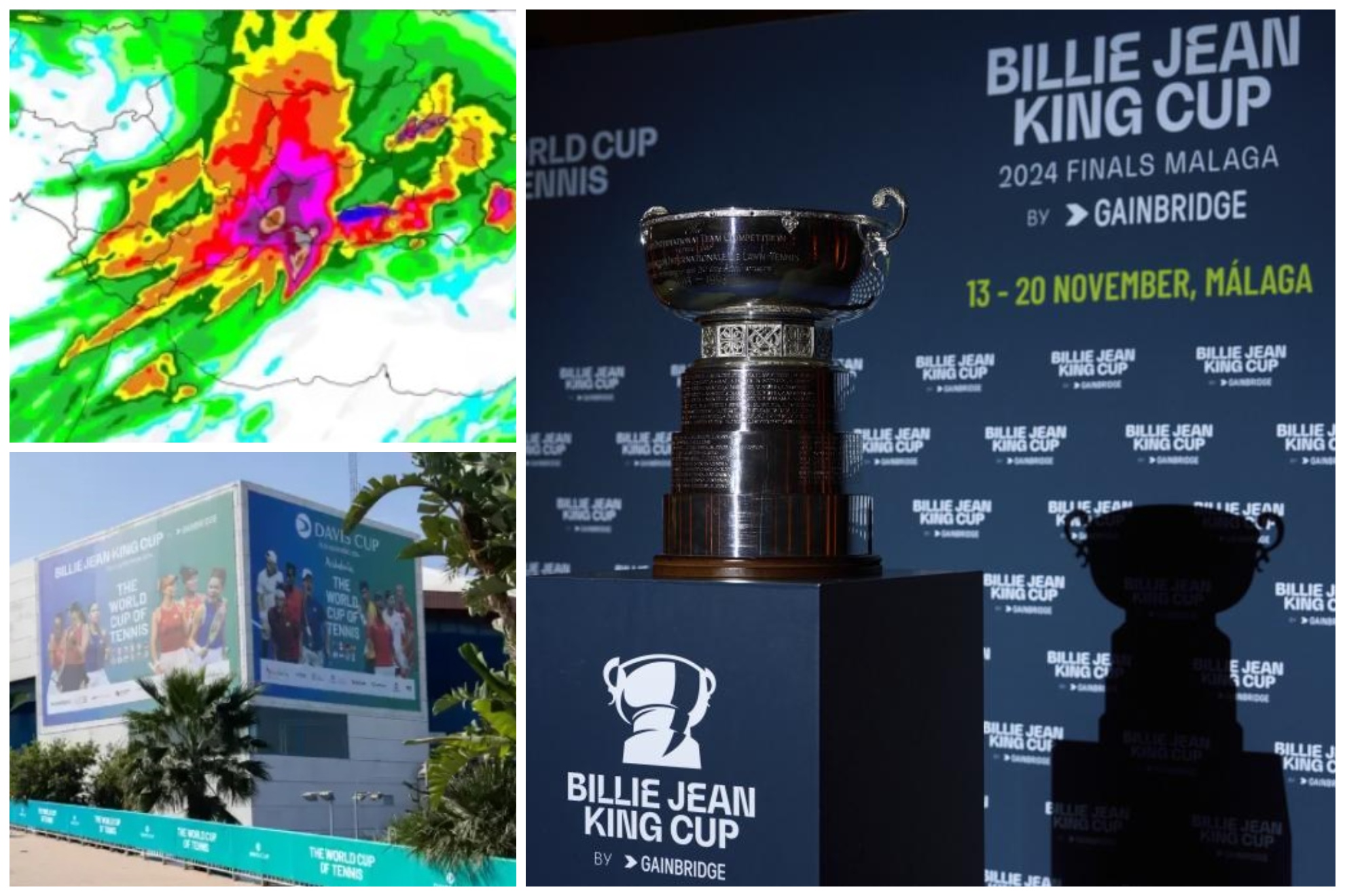 The weather forecast forces the Billie Jean King Cup to be postponed.