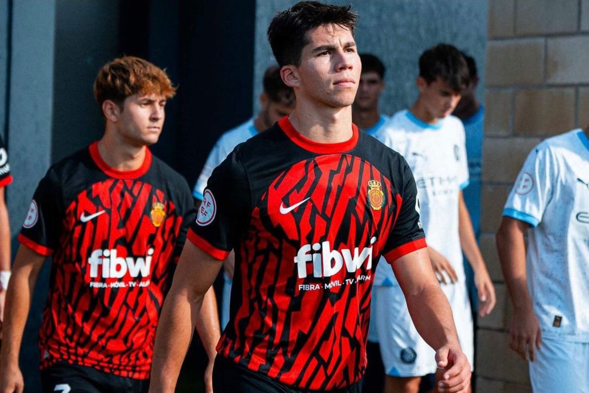 Óscar David López, in a match with Mallorca Juvenil