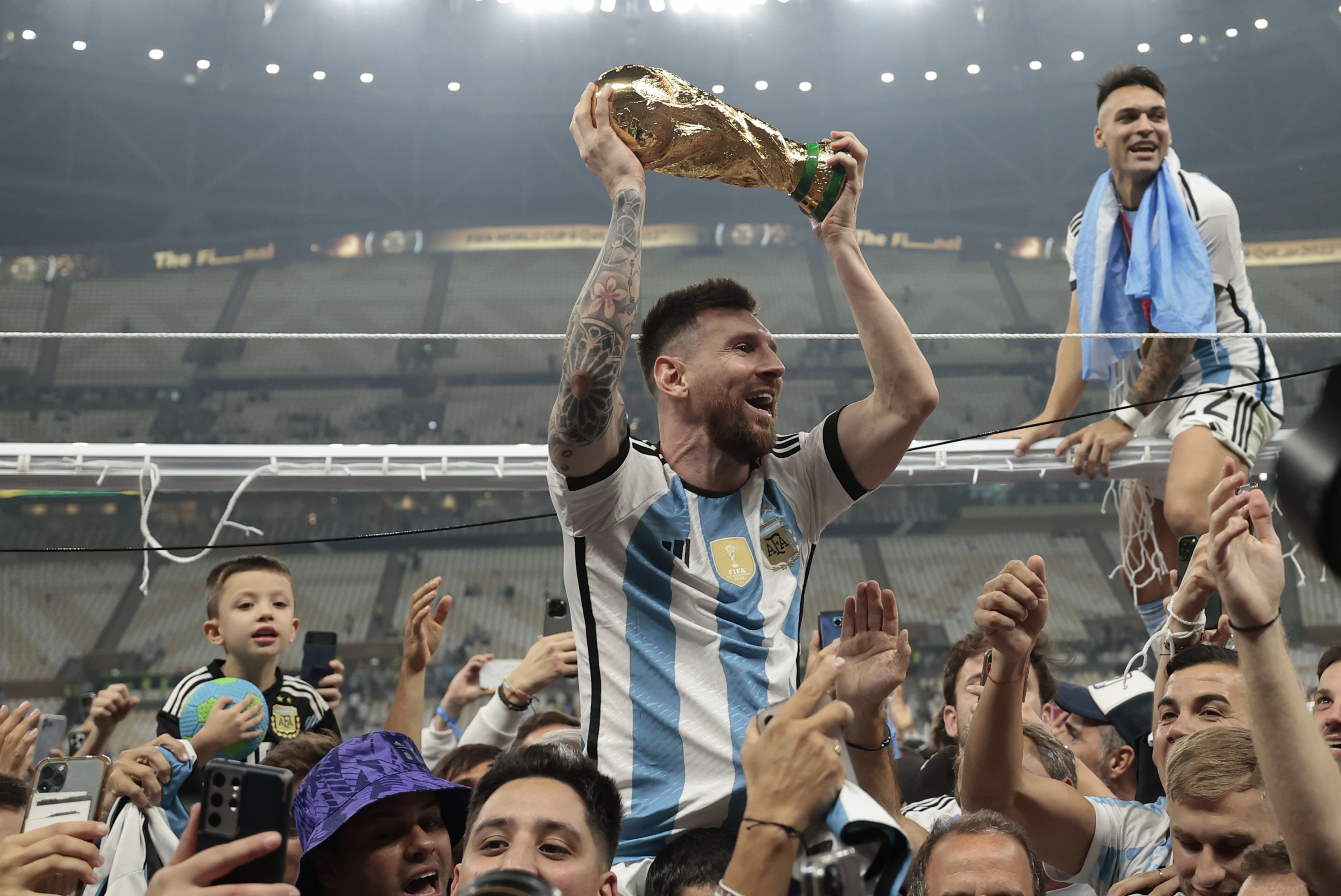 Leo Messi po zwycięstwie z Argentyną w Pucharze Świata w Katarze w 2022 roku