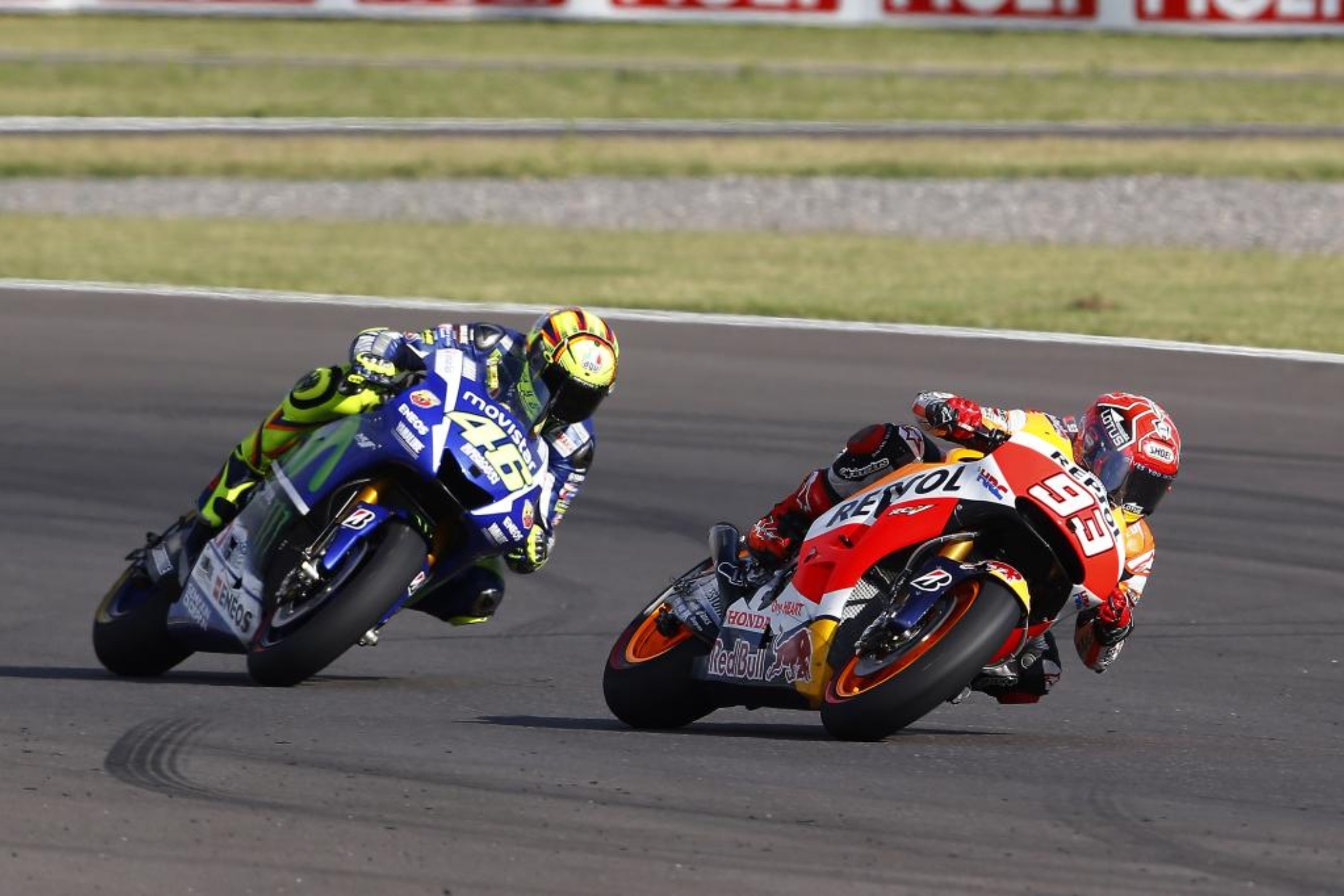 Valentino Rossi y Marc Márquez, en 2015.