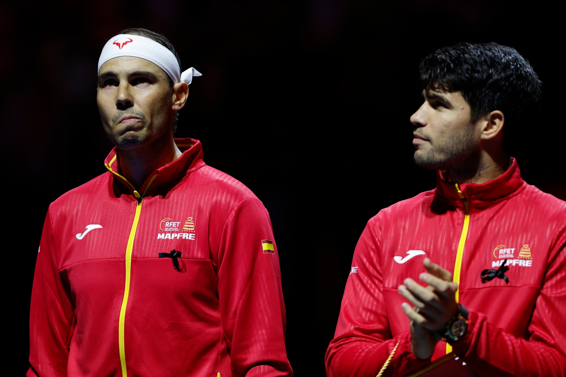 Nadal and Alcaraz, in the presentation of the teams