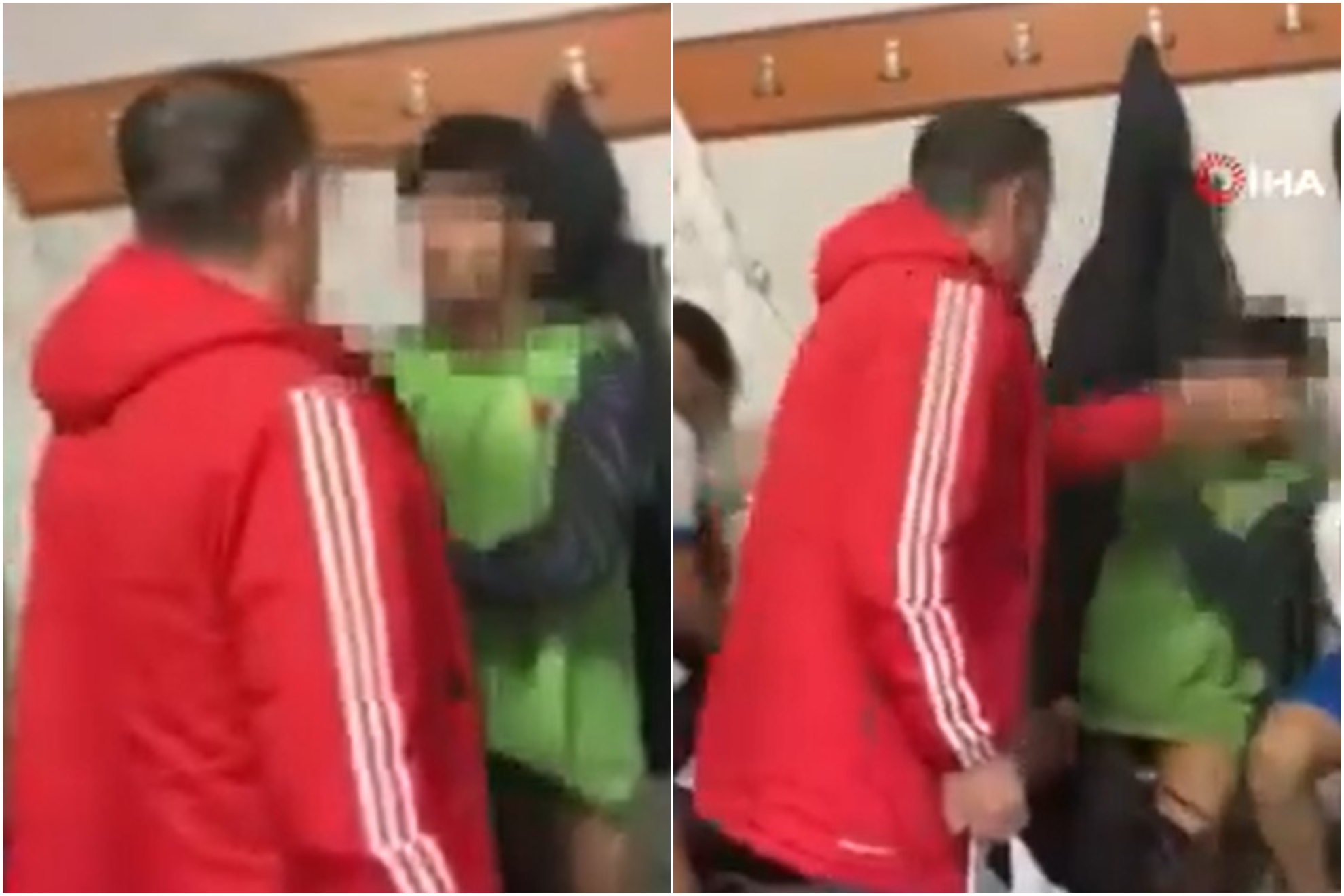 Imágenes del vídeo en el que se aprecia como el entrenador golpea al jugador menor de edad