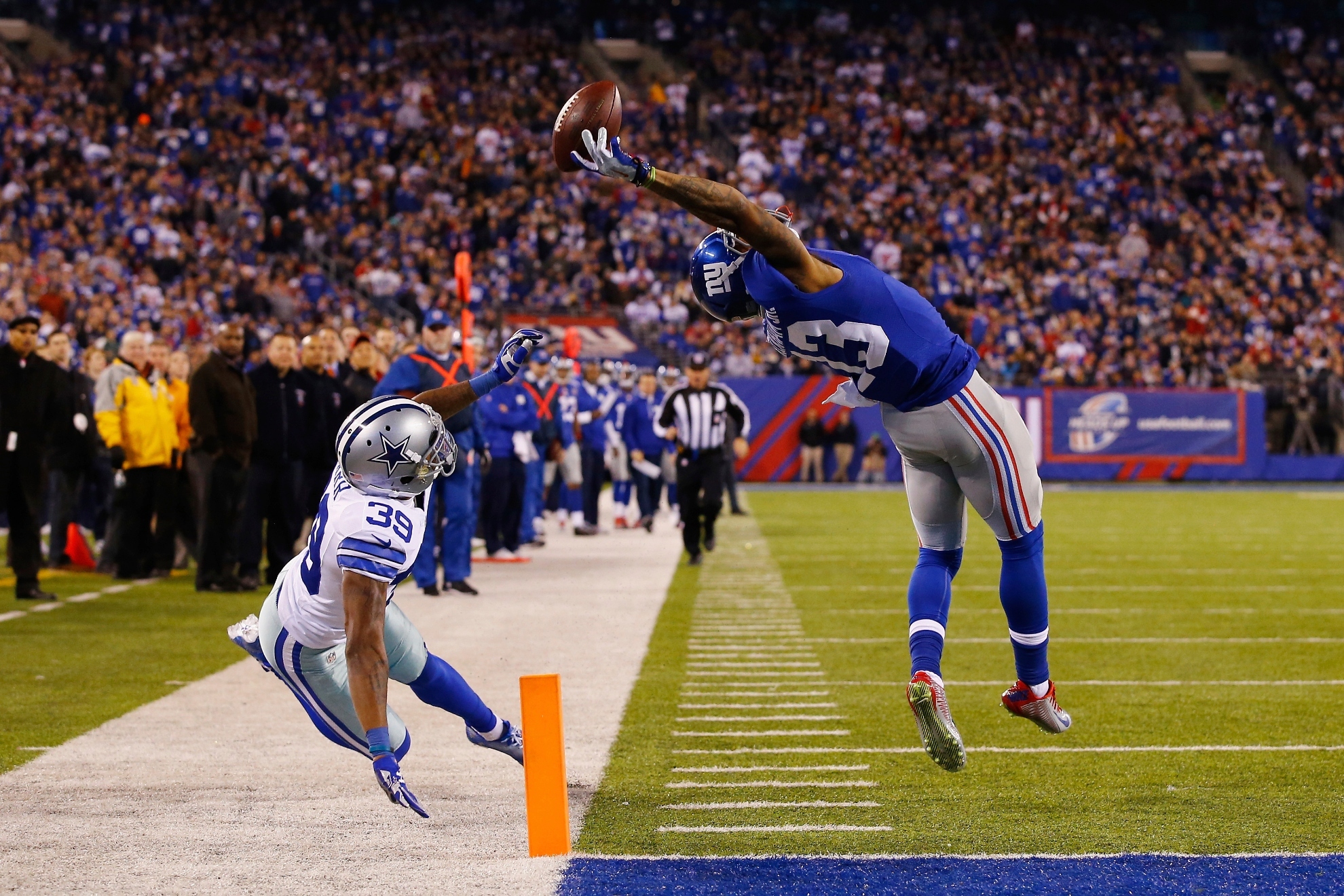 El entonces rookie de los NY Giants asombró con una recepción casi imposible analizada incluso por expertos en Física e Ingeniería.