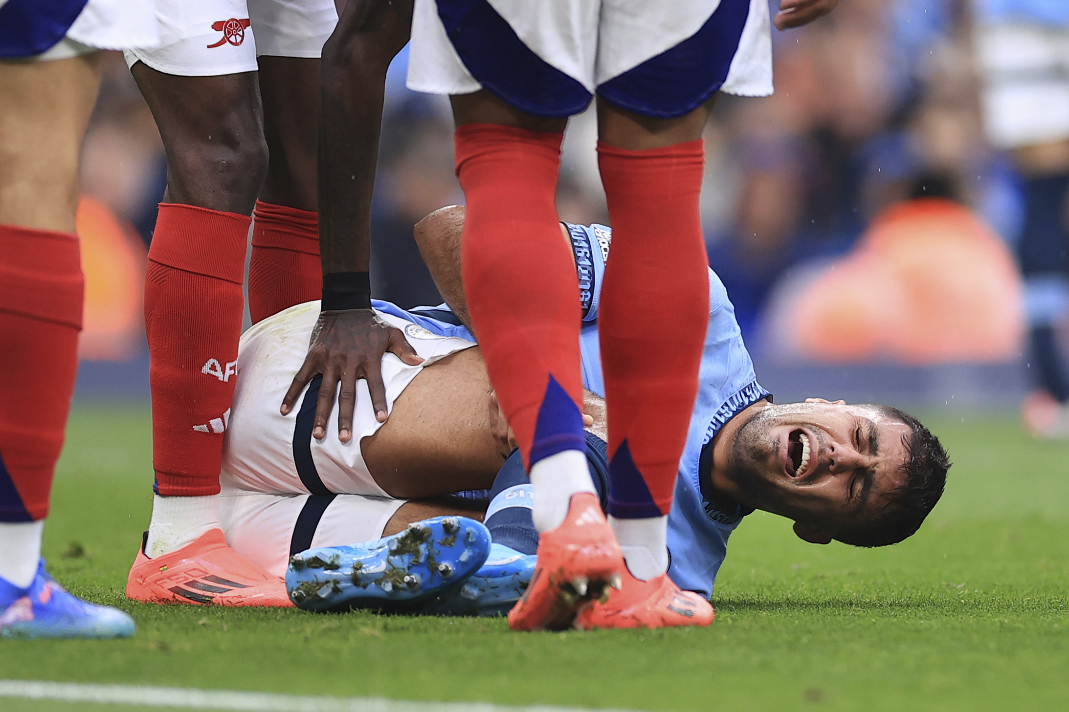 The moment of Rodri's injury at City