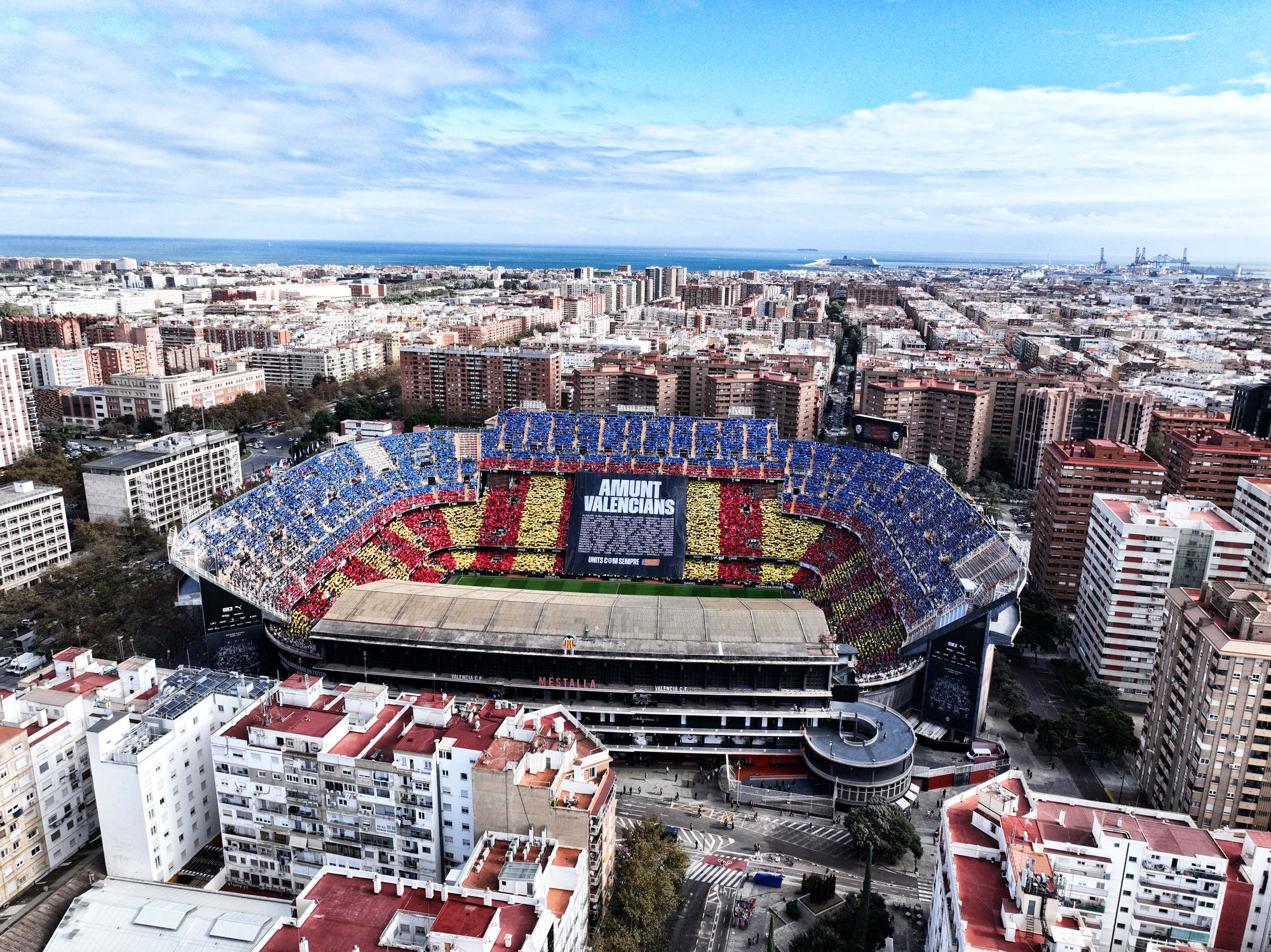 Vista aérea de Mestalla