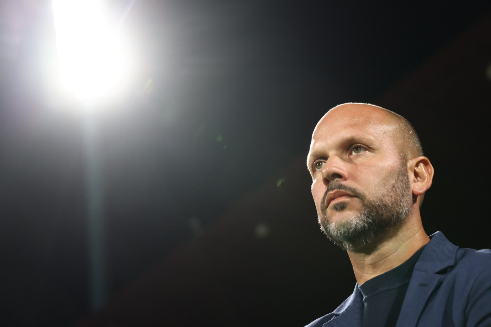 José Alberto, entrenador del Racing, durante un partido de la temporada pasada