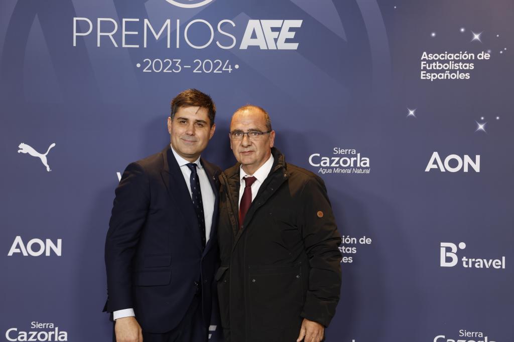 David Aganzo, presidente de AFE, acompañado de Juan Ignacio Gallardo, director de MARCA.