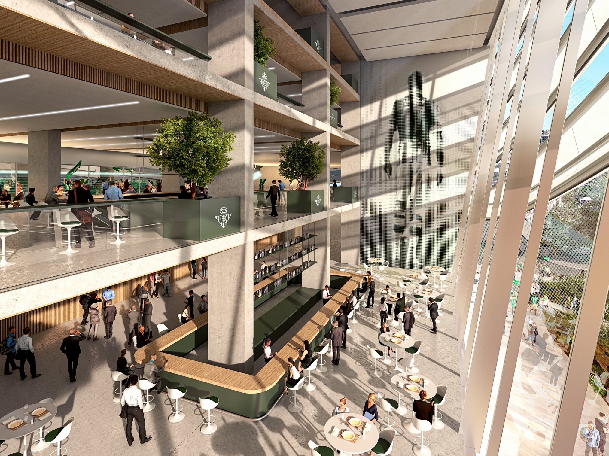 Imagen renderizada del interior del futuro Villamarín