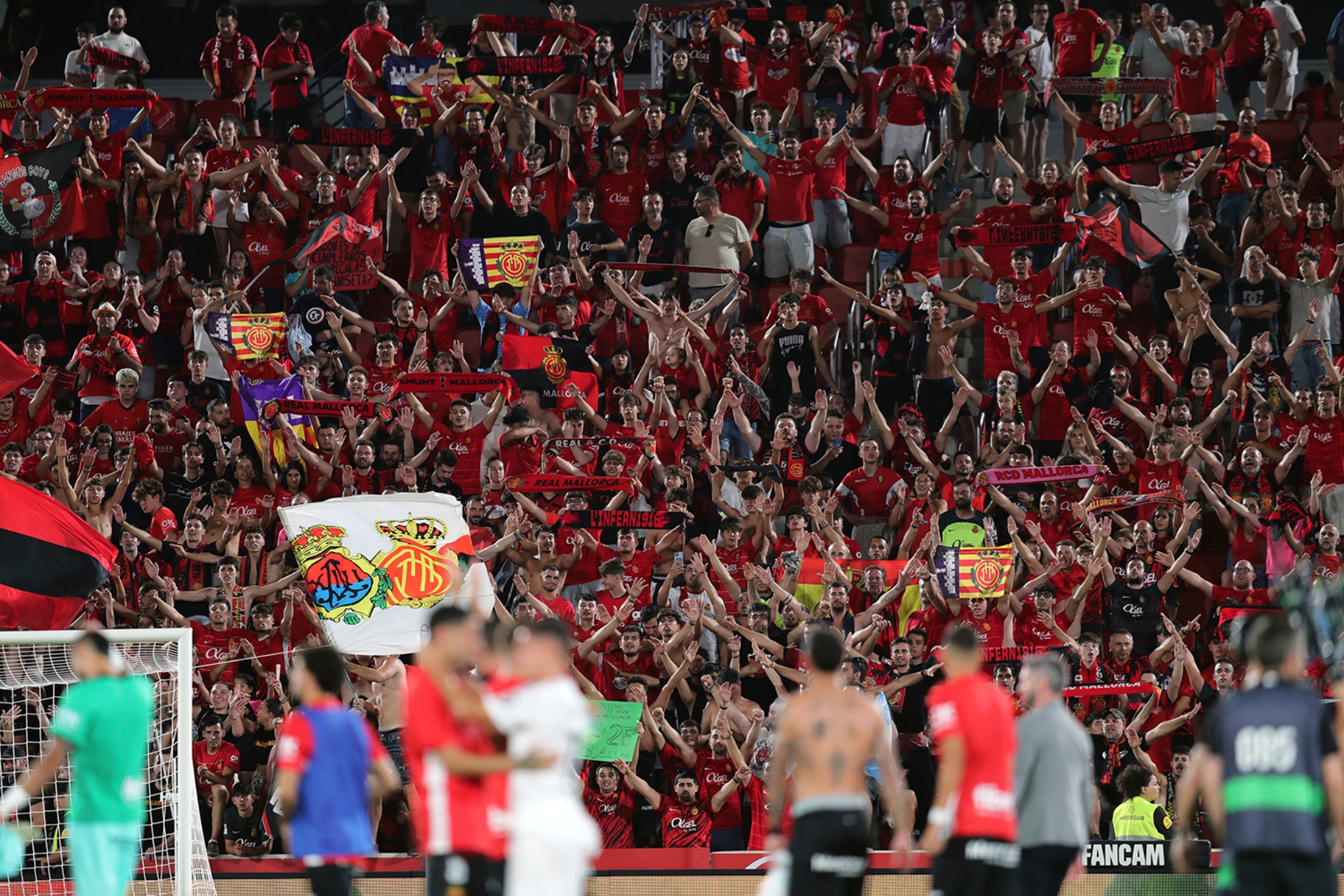 Imagen de la afición del Mallorca.