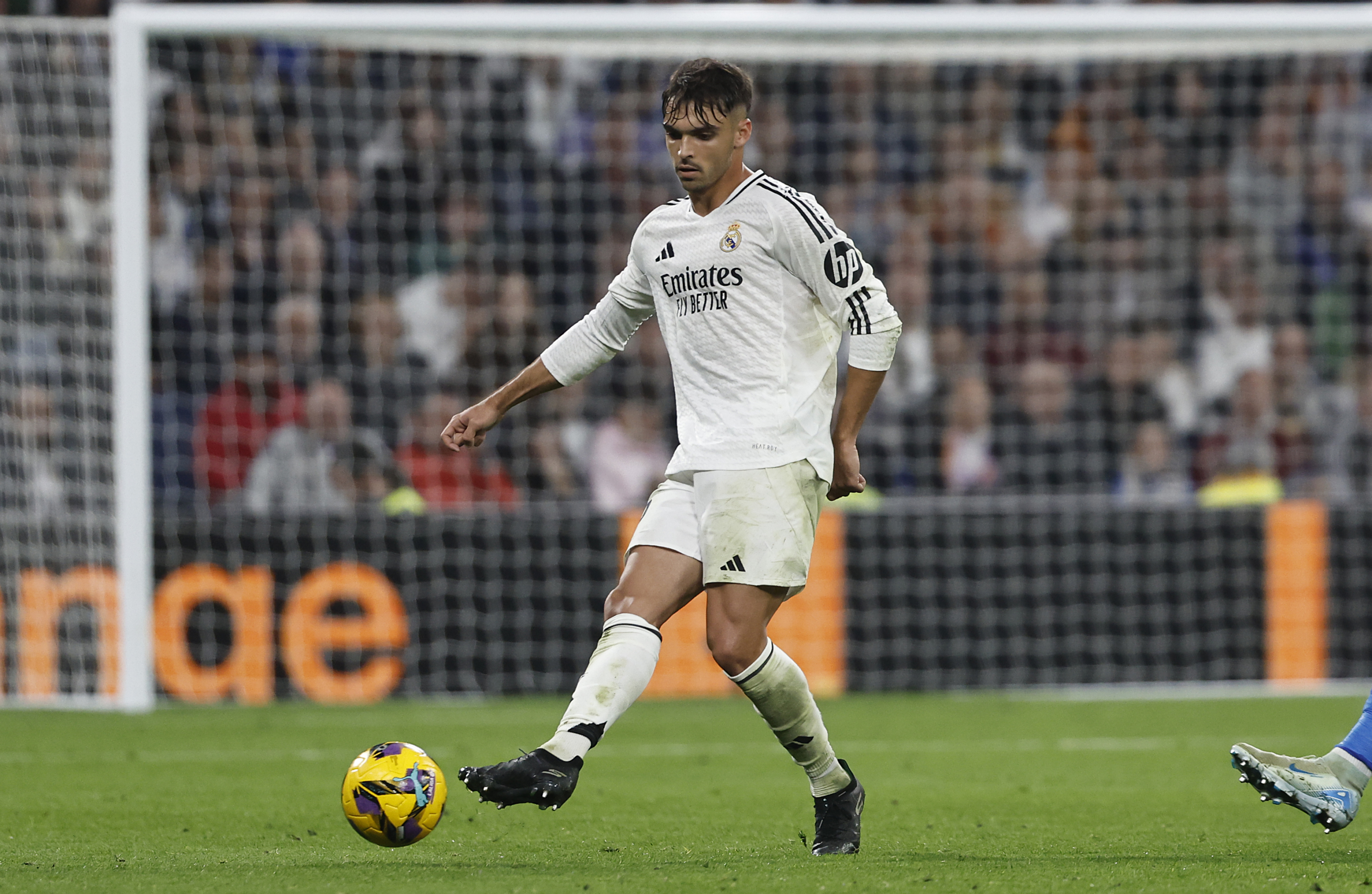 Asencio durante el encuentro ante el Getafe