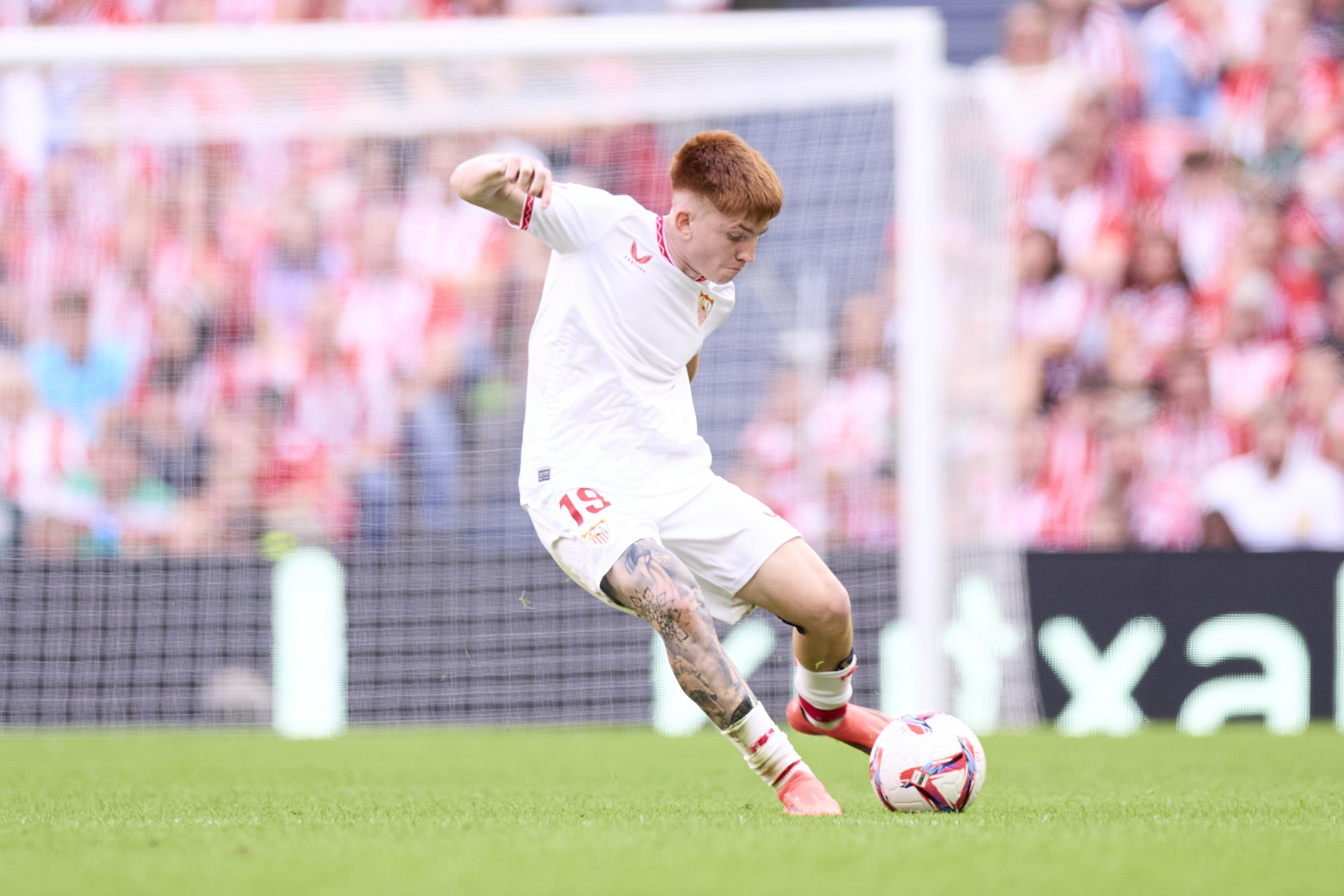 Valentín Barco jugando con el Sevilla