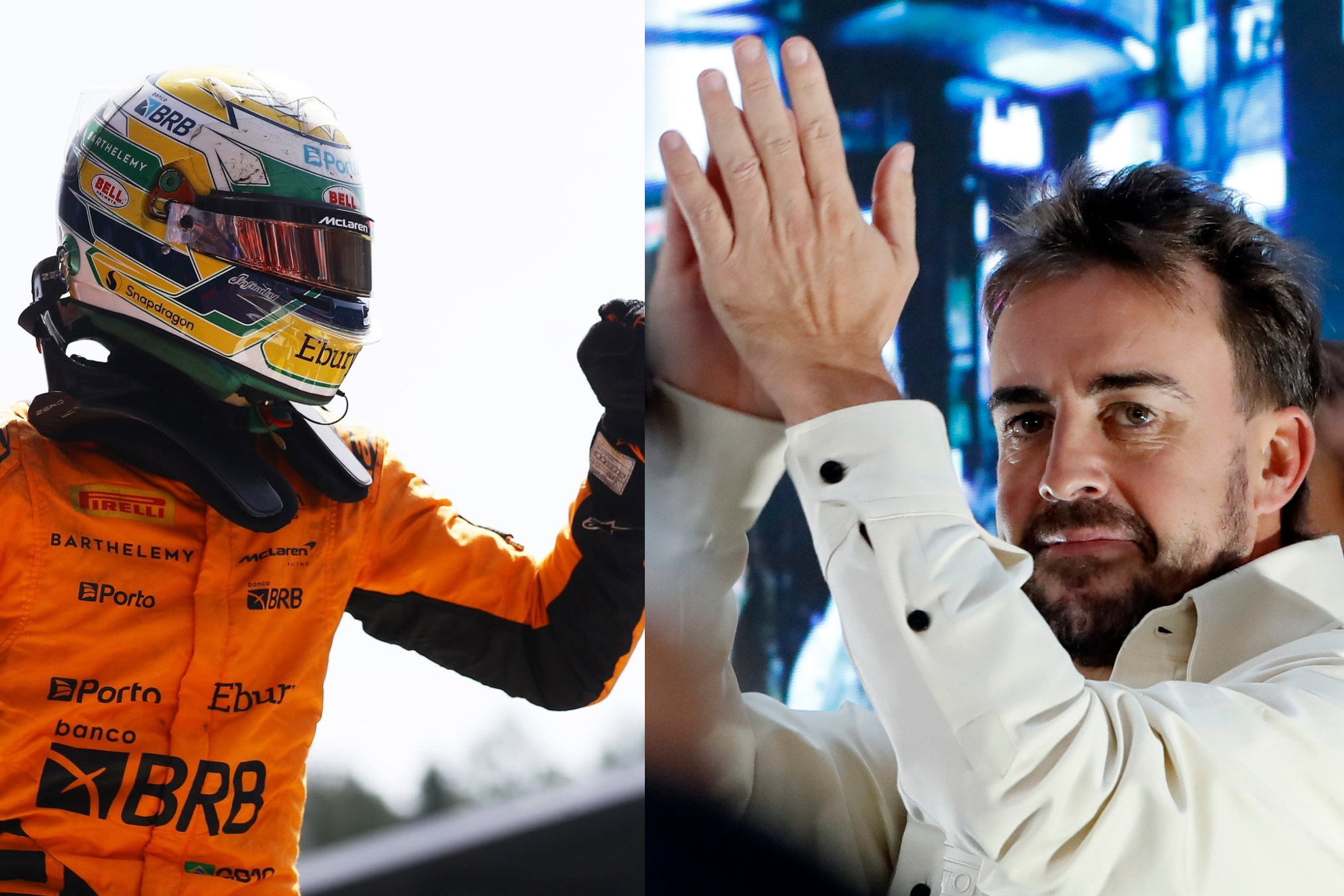 Gabriel Bortoleto y Fernando Alonso