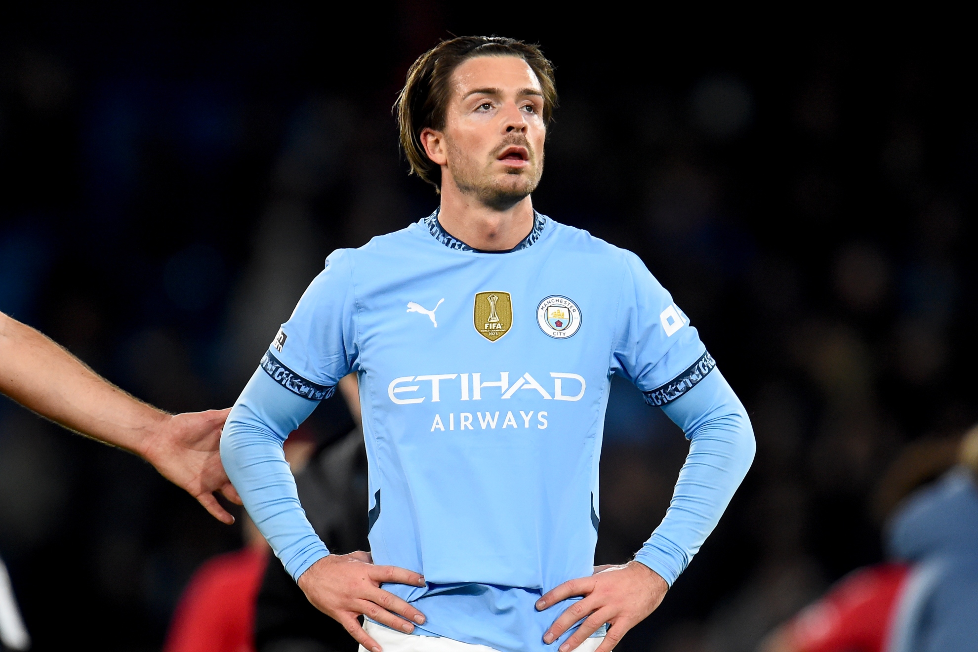 Grealish, durante un partido con el City.