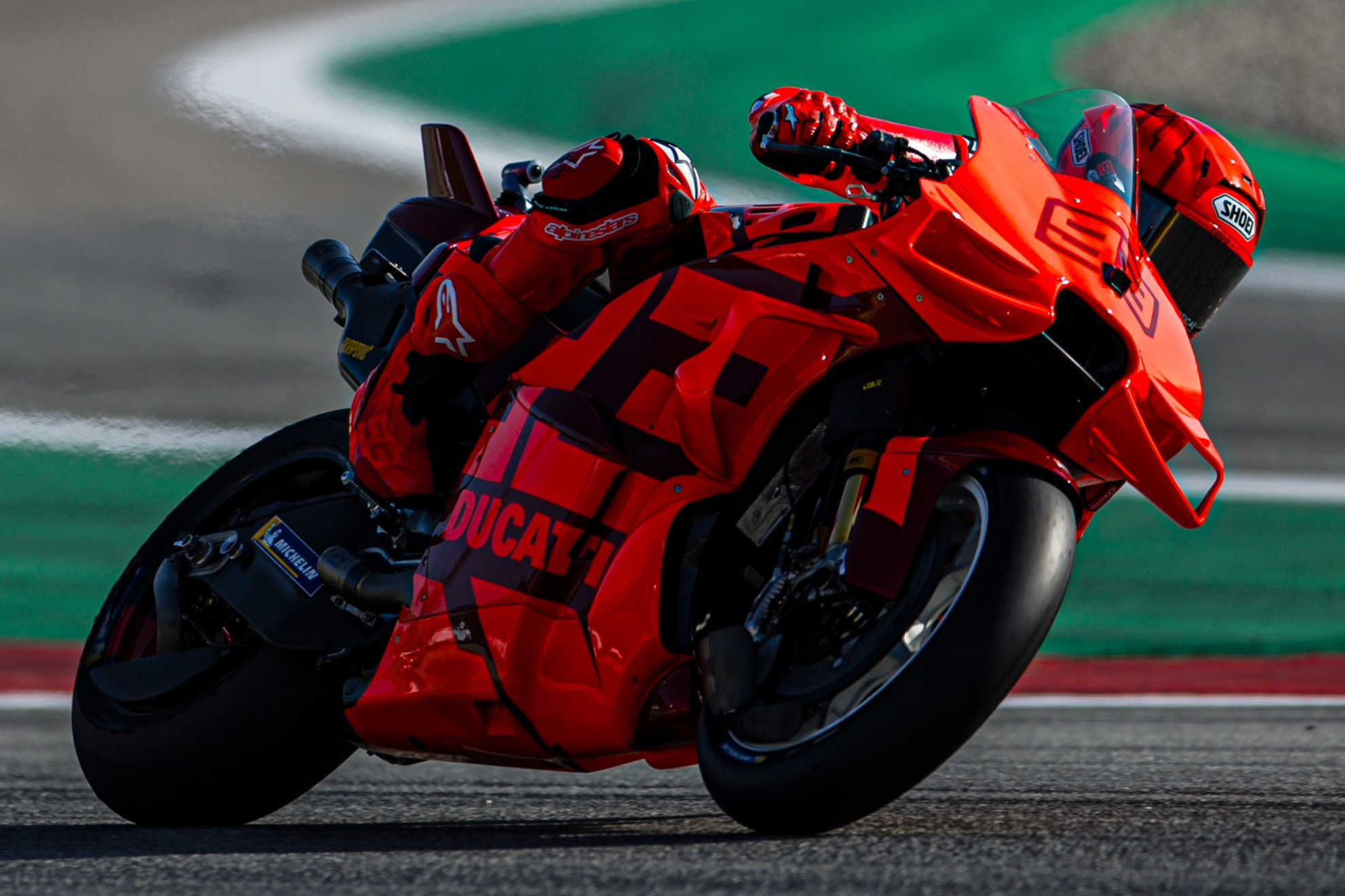 Marc, durante el test de MotoGP celebrado en Barcelona.