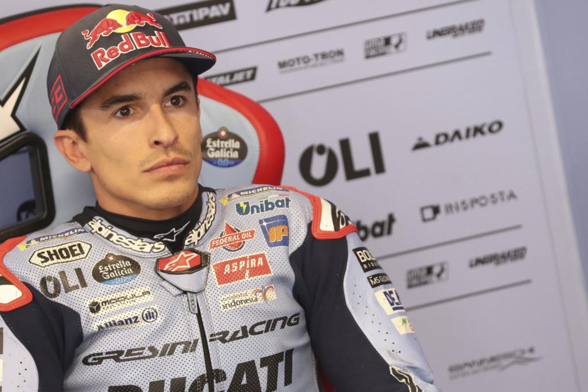 Marc Márquez, con su gorra de Red Bull en 2024.