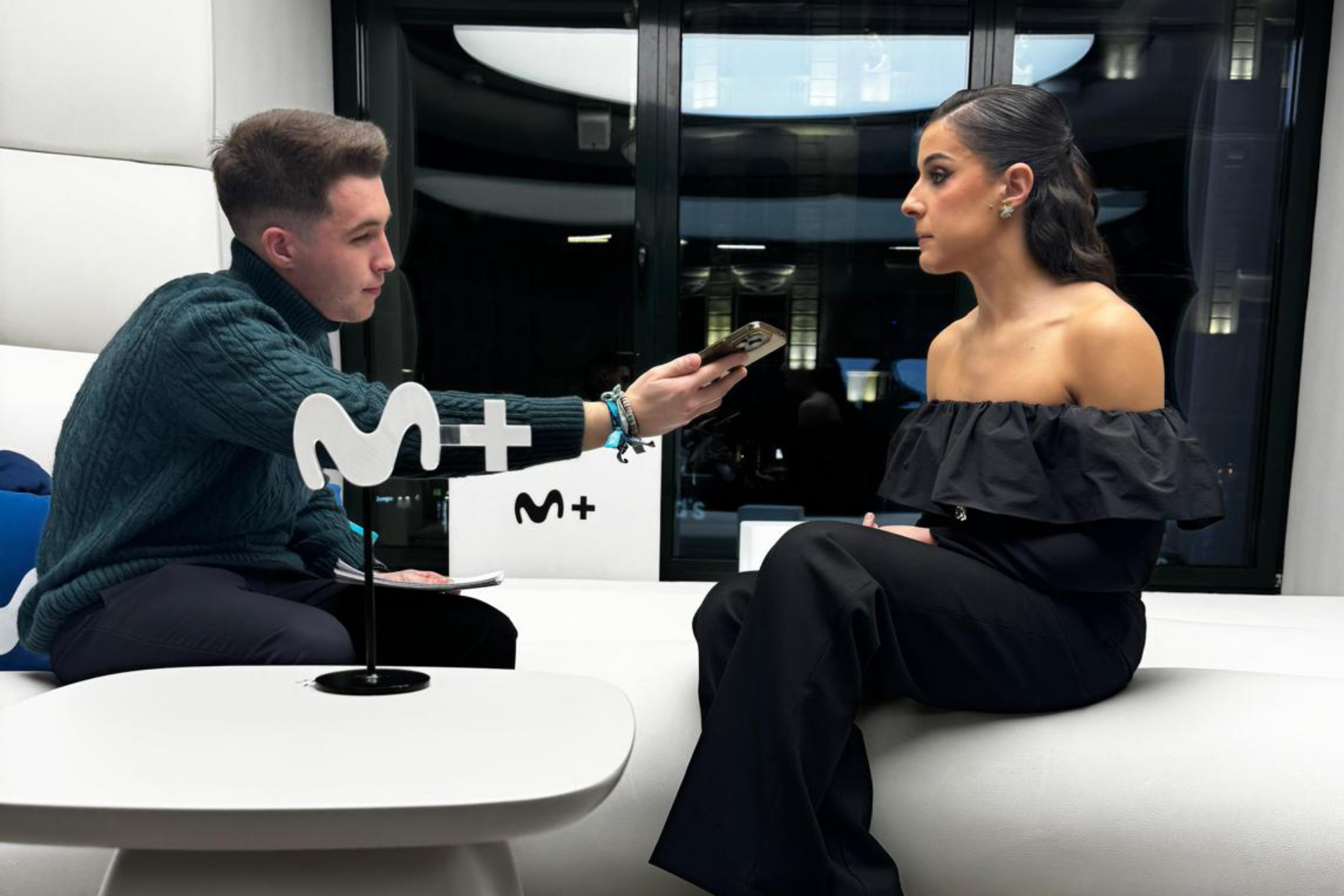 Image captured during the interview with Carolina Marín.