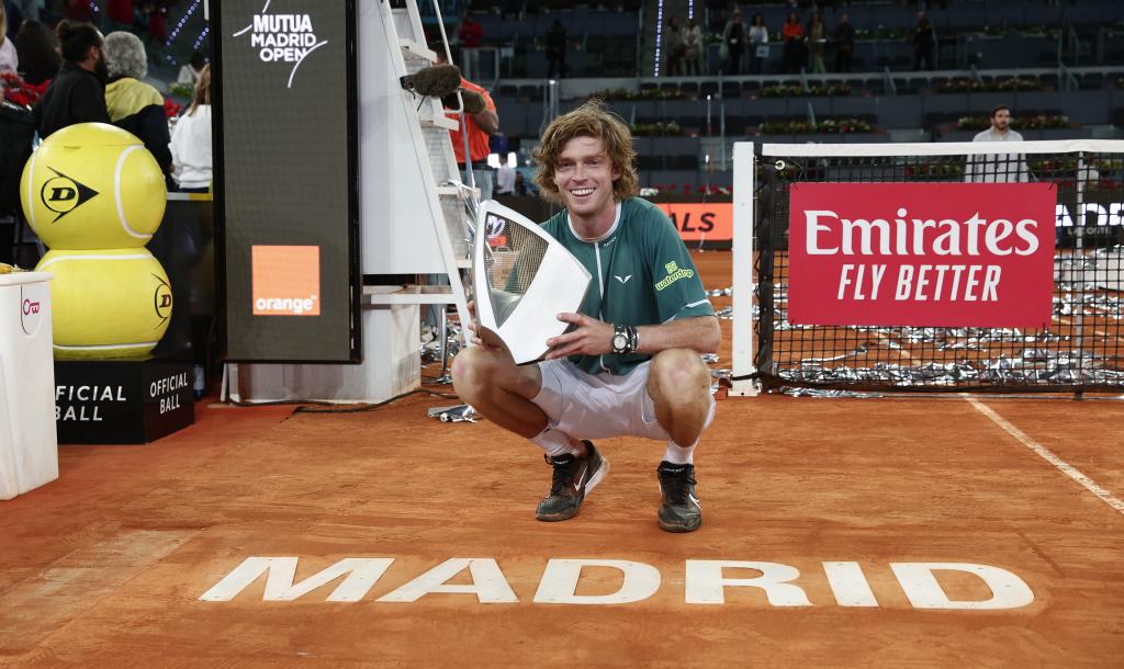 Andrey Rublev, ganador del Mutua Madrid Open 2024.