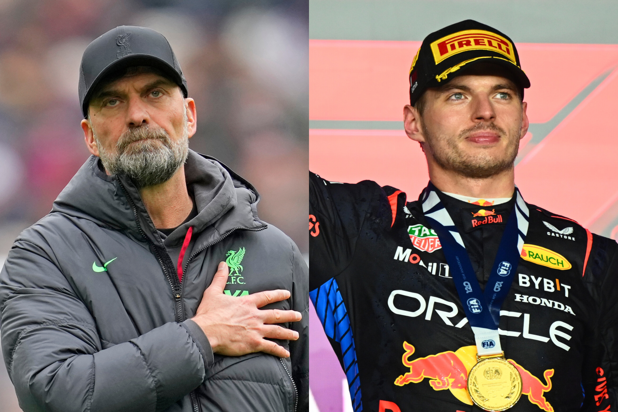 Jürgen Klopp y Max Verstappen