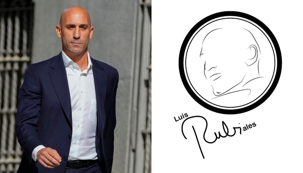 &nbsp;Rubiales, a la izquierda, tiene registrada como marca esta composición que se ve a la derecha.
