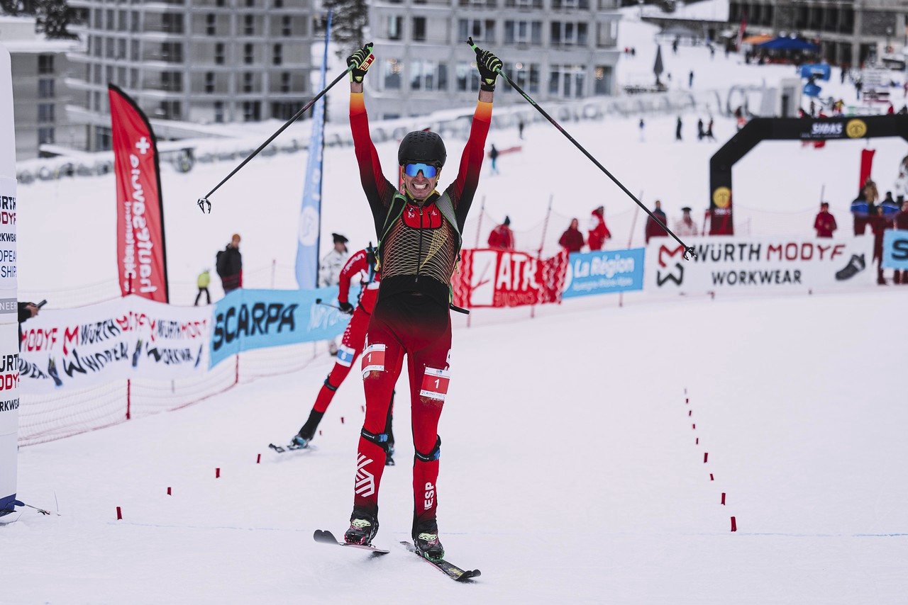 Oriol Cardona, campeona de Europa de esquí de montaña en esprint.