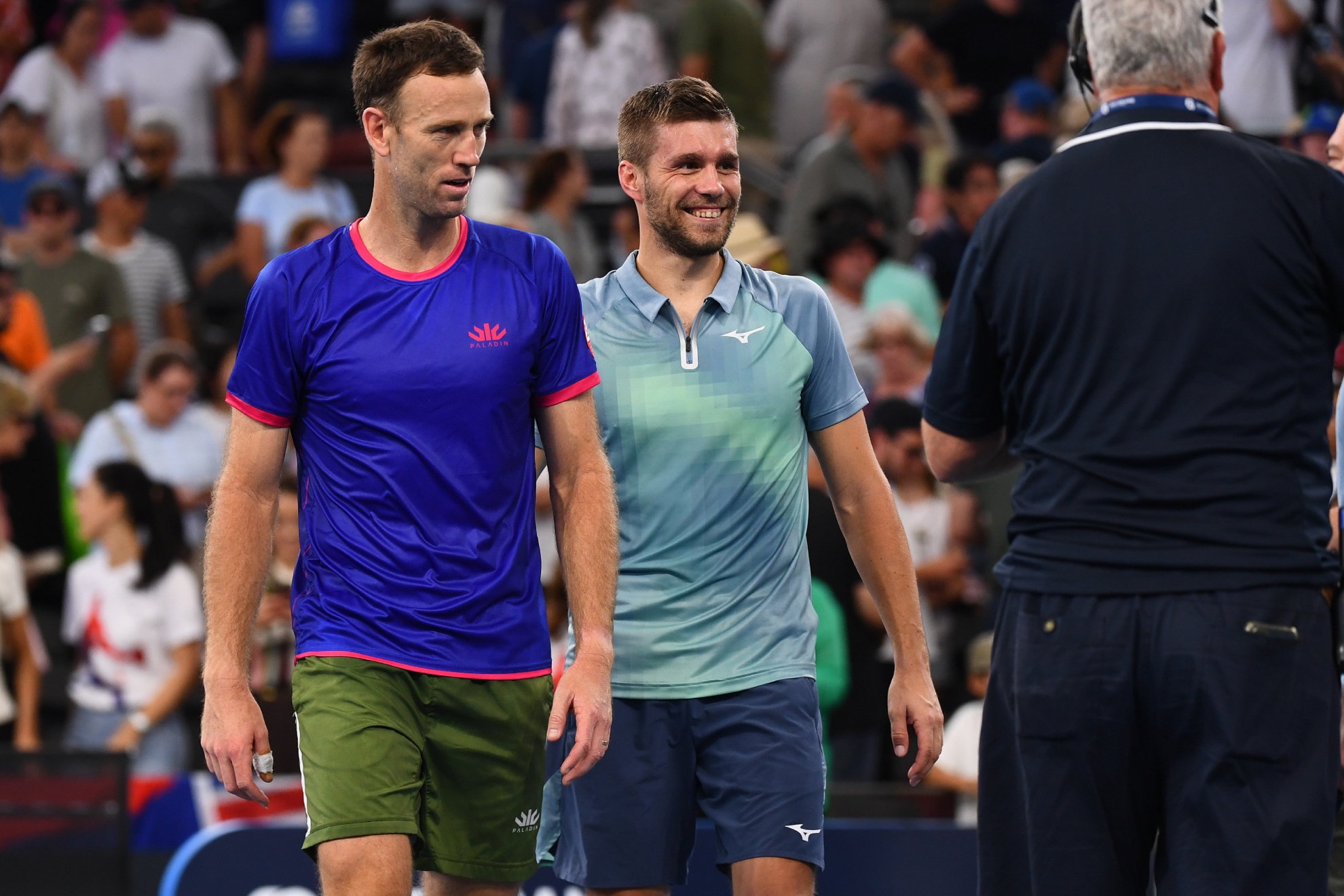 Mektic y Venus, a la conclusión del partido de dobles.