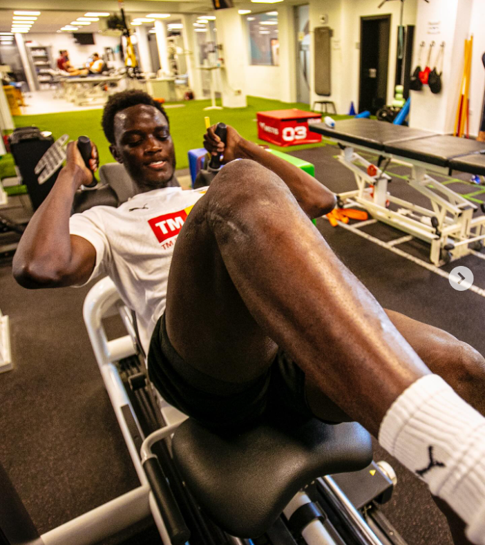 Diakhaby, en el gimnasio de la ciudad deportiva de Paterna.