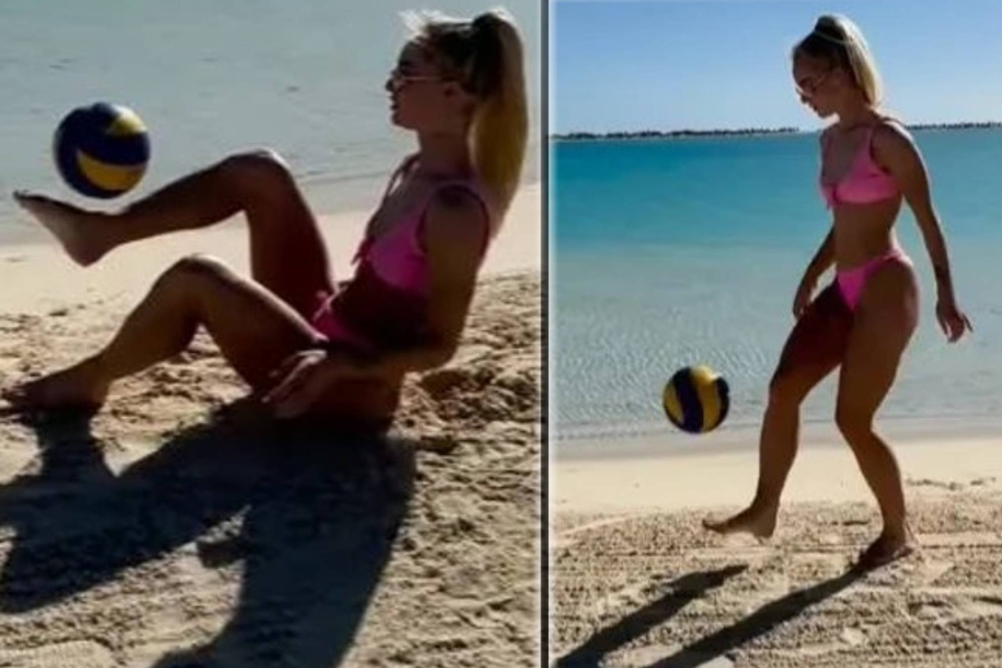 La futbolista viral Alisha Lehmann vs Amira Arfaoui: su pique en la playa para celebrar su amistad