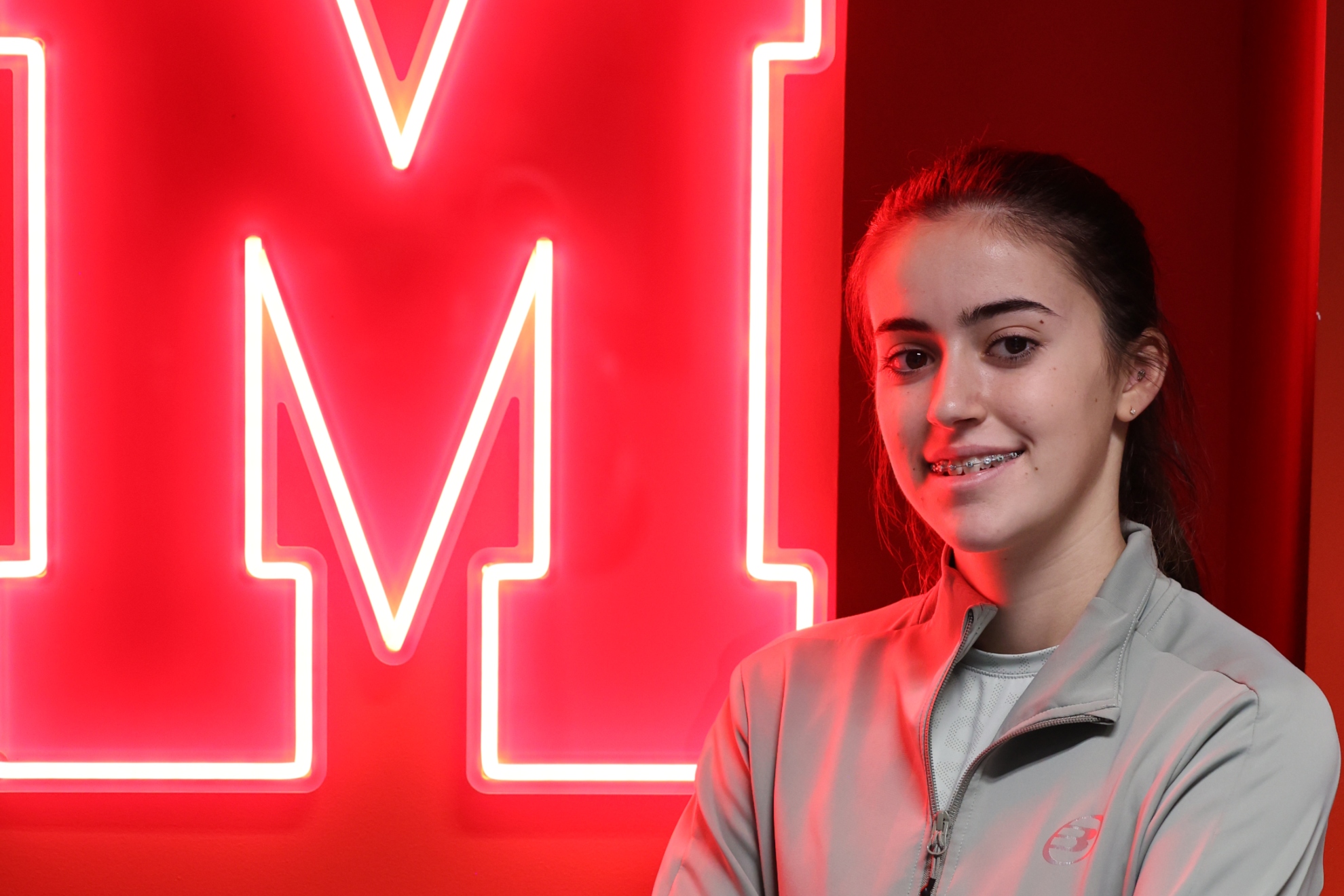 Claudia Fernández, en la redacción de MARCA.
