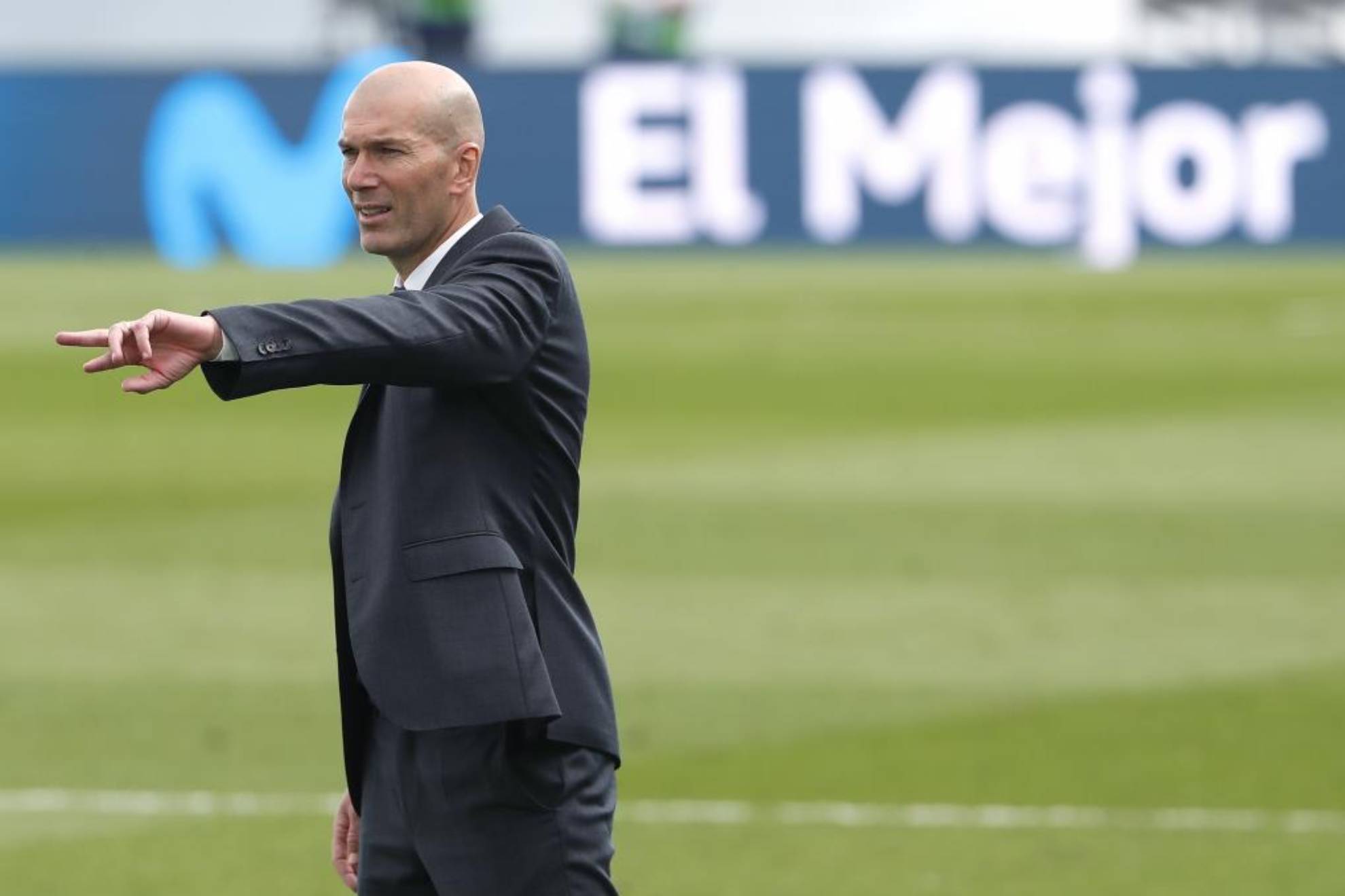 Zinedine Zidane, durante un partido con el Real Madrid