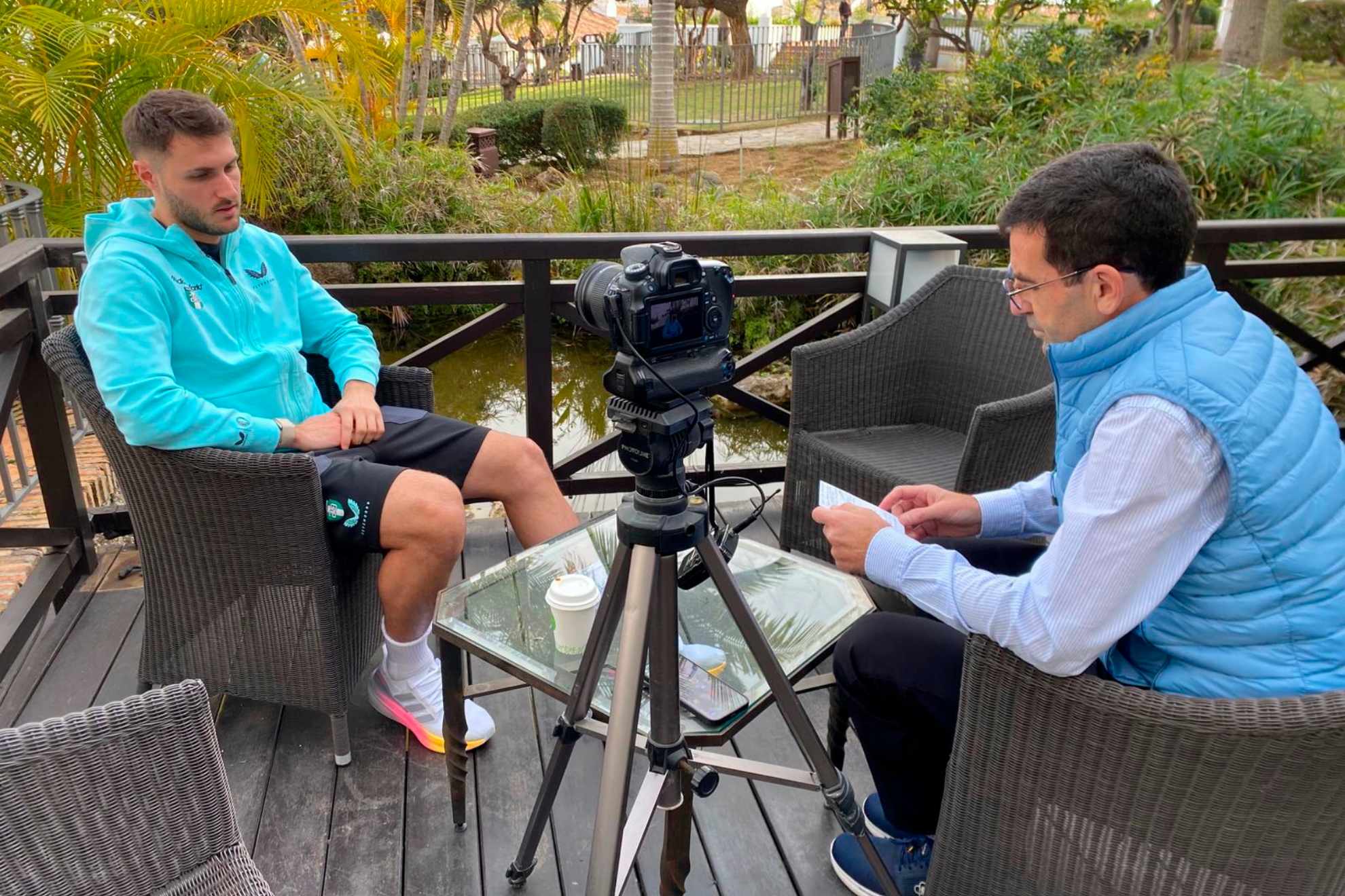 Santi, en un momento de la entrevista.