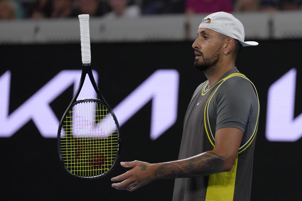 Nick Kyrgios, durante su partido ante Fearley