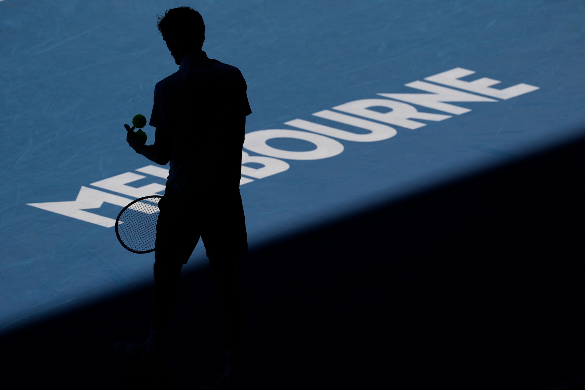 Medvedev, in a match at the Australian Open.