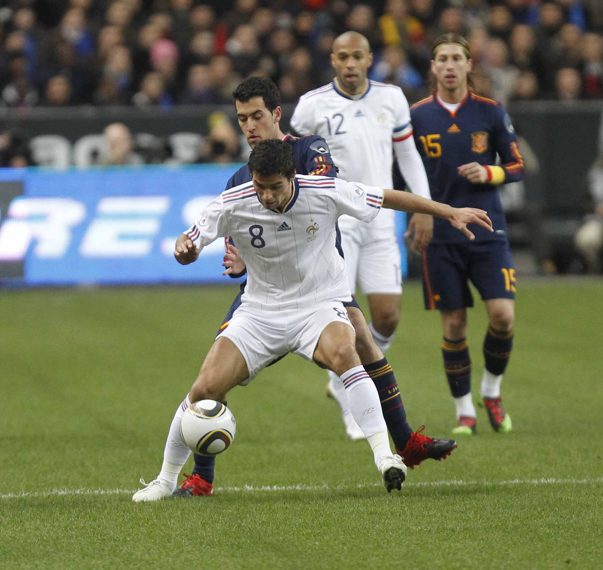 Yoann Gourcuff gioca con la nazionale francese