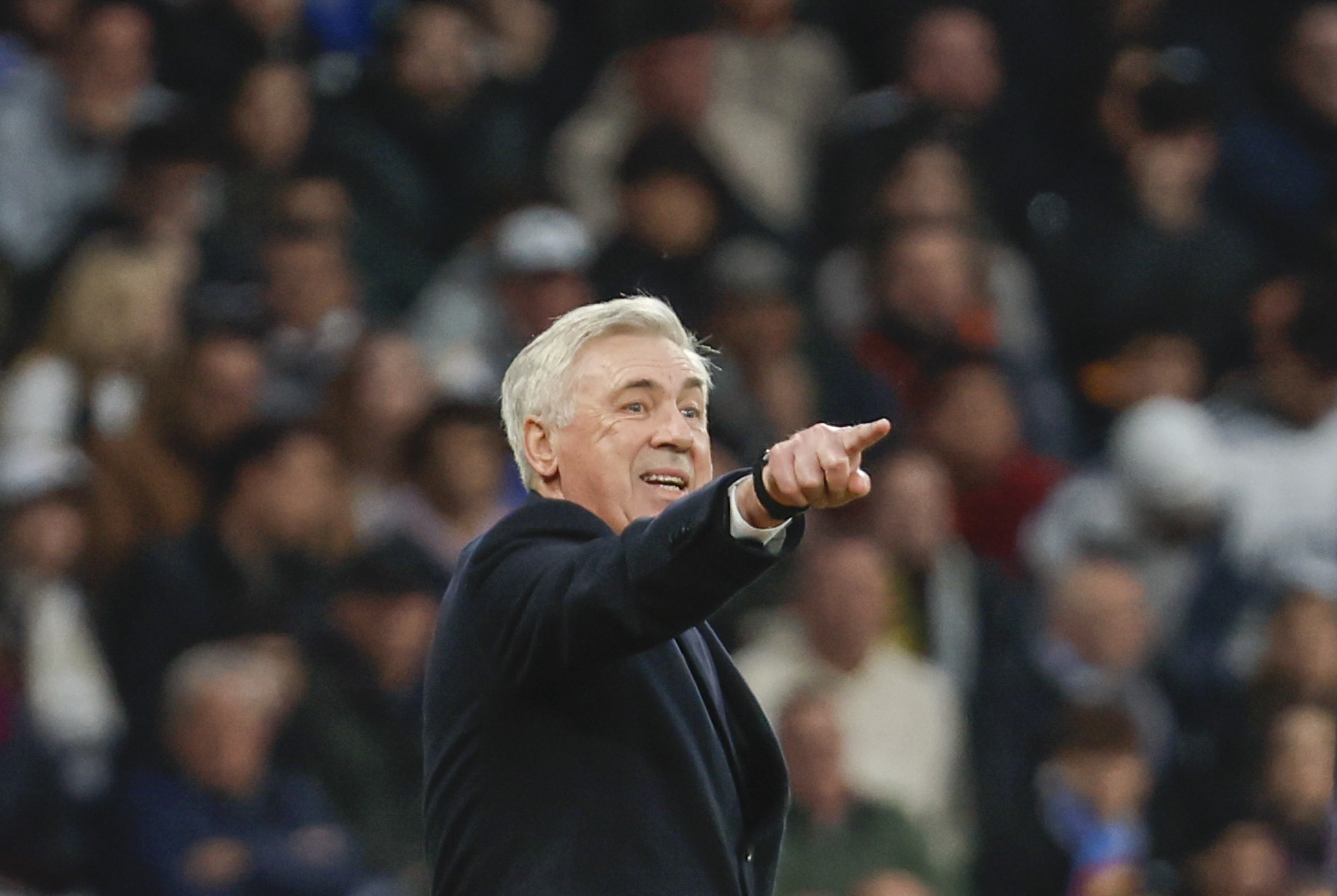 Carlo Ancelotti, durante el Madrid-Las Palmas